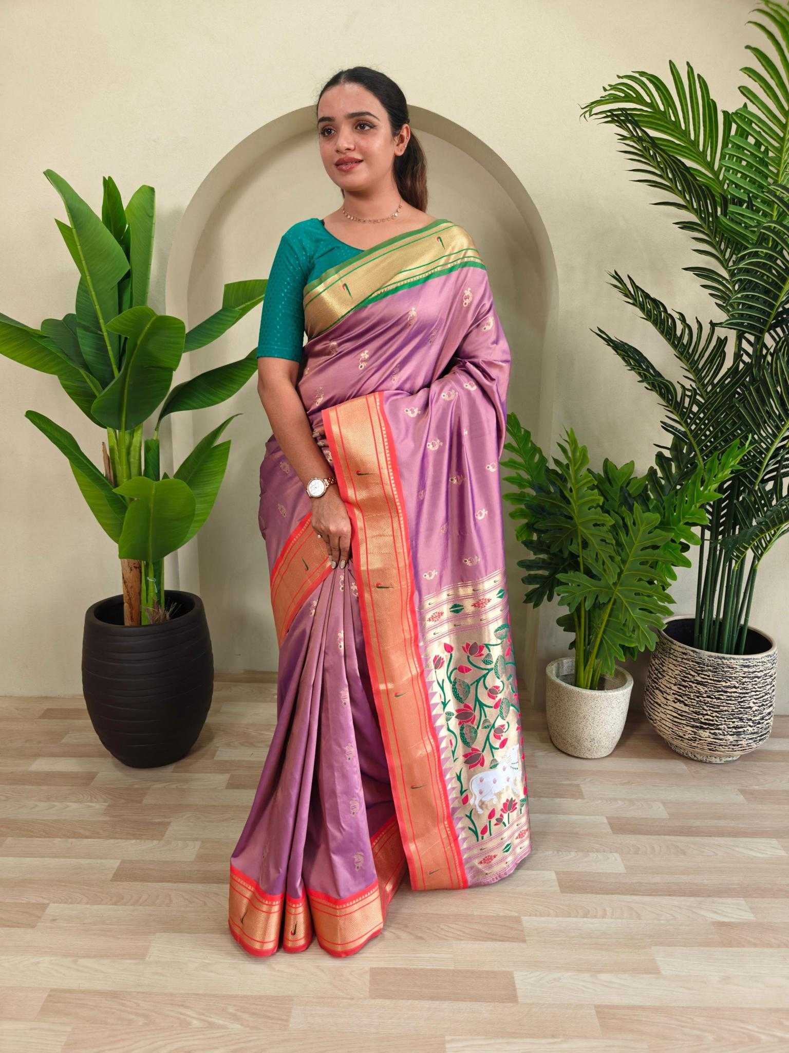 Ynf Silk KESH249 Aabha Silk Sarees Wholesale Paithani Sarees Brocade Sarees Designer Silk Sarees Manufacturer