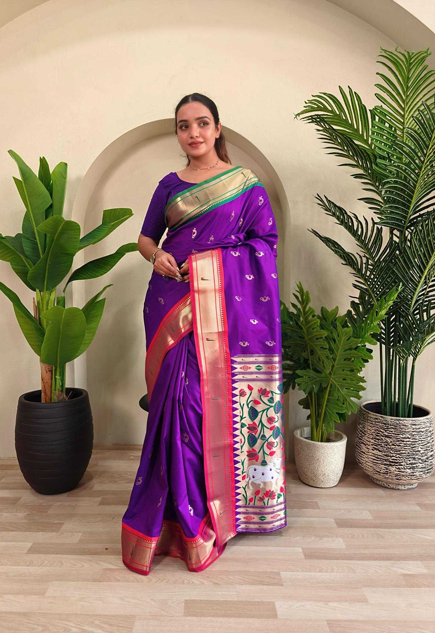 Ynf Silk KESH249 Aabha Silk Sarees Wholesale Paithani Sarees Brocade Sarees Designer Silk Sarees Manufacturer
