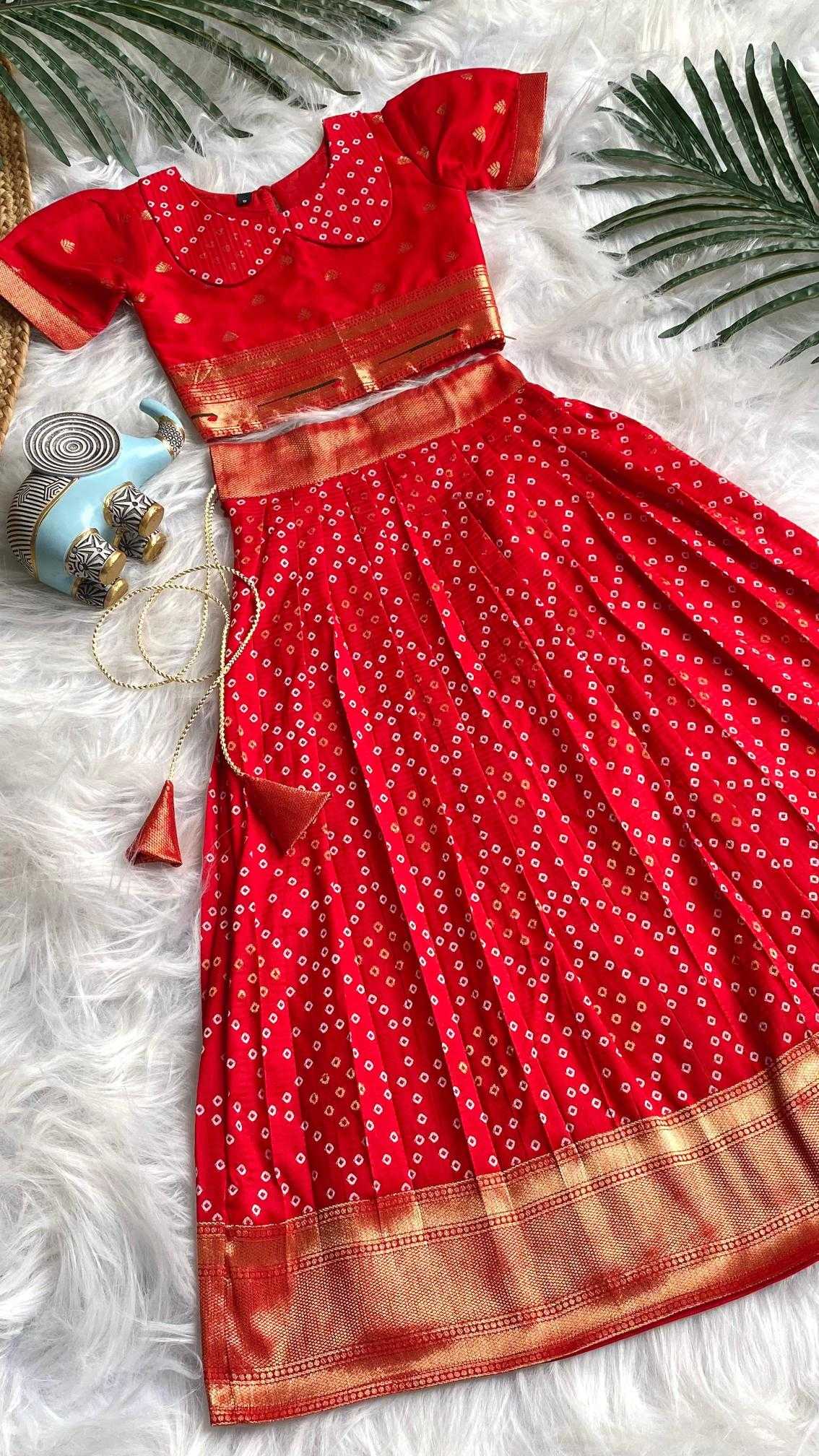 Ynf Silk KESH249 K Bandhej Kids Wear Wholesale Kids Lehenga Kids Lehenga Choli Baby Girl Lehenga Manufacturer