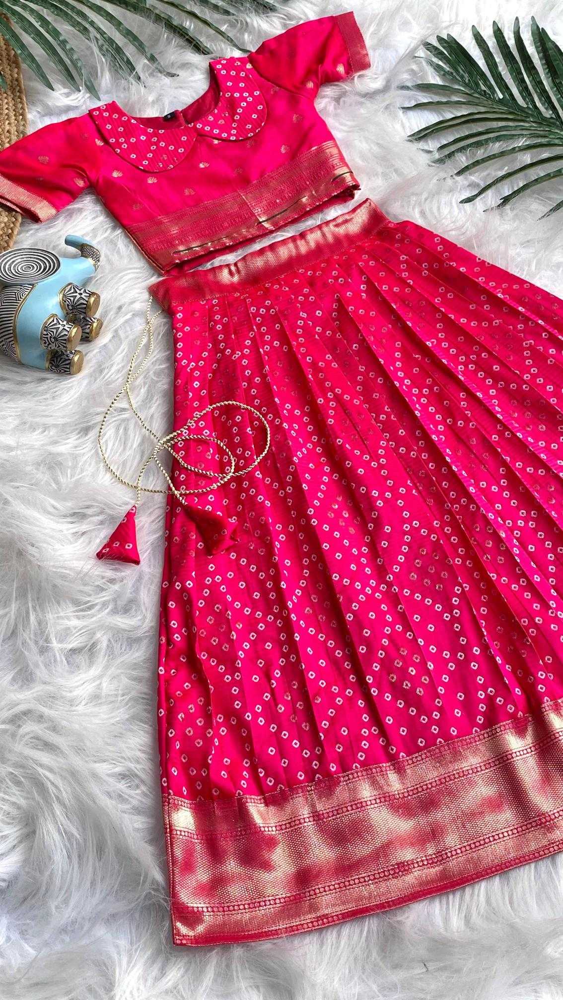 Ynf Silk KESH249 K Bandhej Kids Wear Wholesale Kids Lehenga Kids Lehenga Choli Baby Girl Lehenga Manufacturer