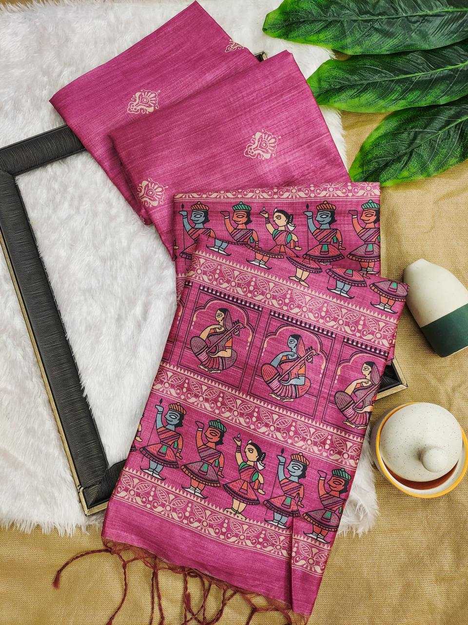 Ynf Silk KESH532 arushi madhubani Silk Sarees Wholesale Tussar Silk Sarees Printed Silk Saree Designer Silk Sarees Manufacturer