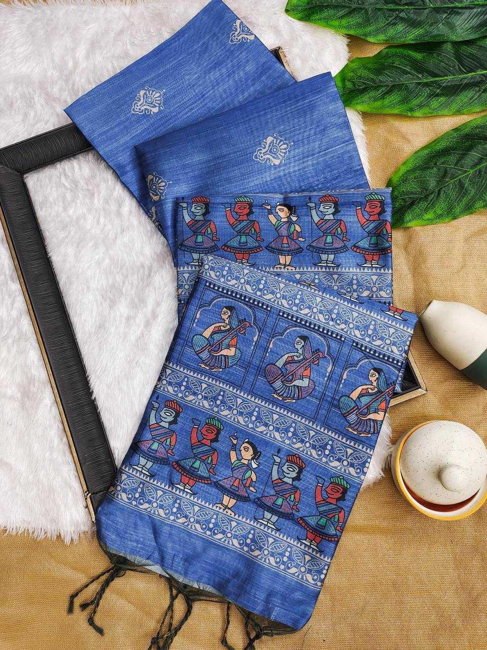 Ynf Silk KESH532 arushi madhubani Silk Sarees Wholesale Tussar Silk Sarees Printed Silk Saree Designer Silk Sarees Manufacturer