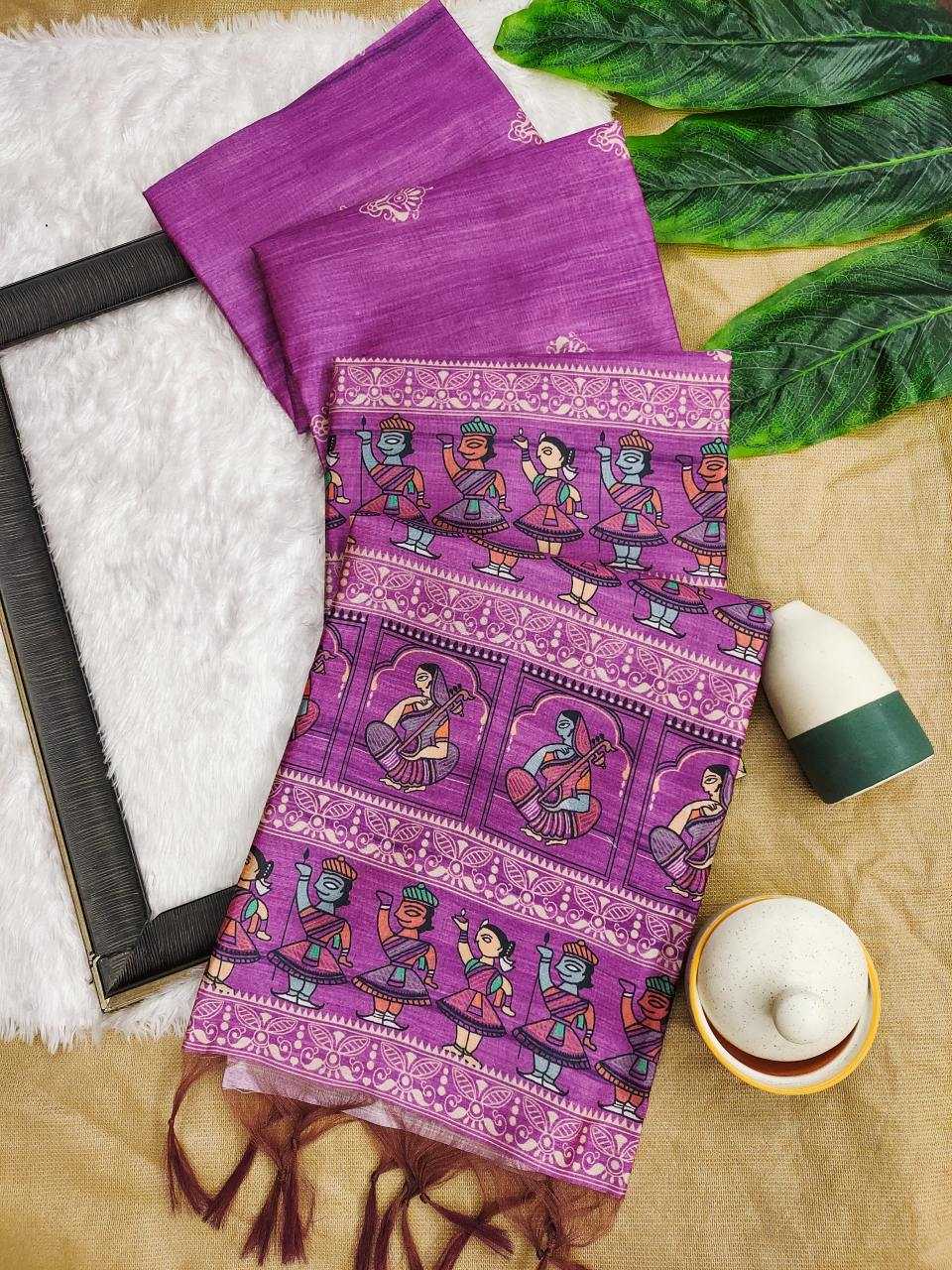 Ynf Silk KESH532 arushi madhubani Silk Sarees Wholesale Tussar Silk Sarees Printed Silk Saree Designer Silk Sarees Manufacturer