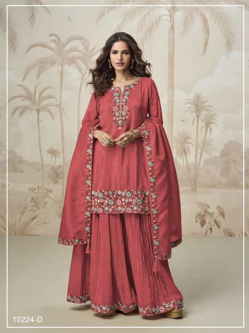 Ynf Simar silk KESH504 10224 Suits & Dresses Wedding Collections Festive Collections Wholesale Embroidery Suits Palazzo Suit Designer Suits Manufacturer