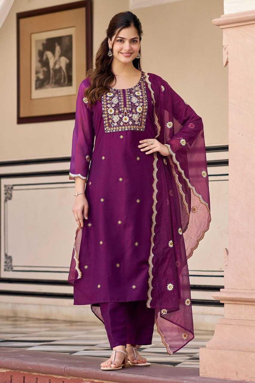 Ynf Slub Reyon KESH510 MORNI Suits & Dresses Wholesale Ladies Suits Embroidery Suits Palazzo Suit Manufacturer