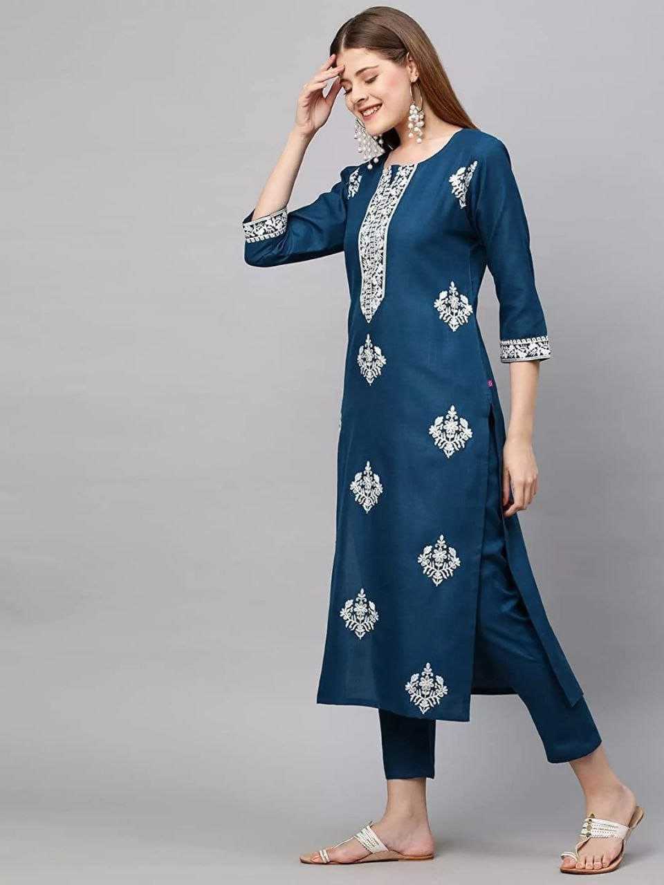 Ynf Slub Reyon KESH552 TRENDY Suits & Dresses Wholesale Ladies Suits Embroidery Suits Palazzo Suit Manufacturer