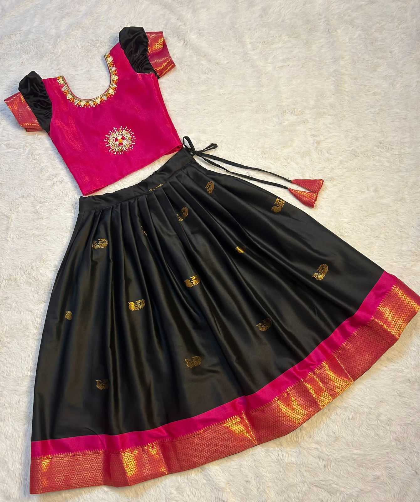 Ynf Soft Cotton KESH493 Zardosi Kids Wear Wholesale Kids Lehenga Kids Lehenga Choli Baby Girl Lehenga Manufacturer