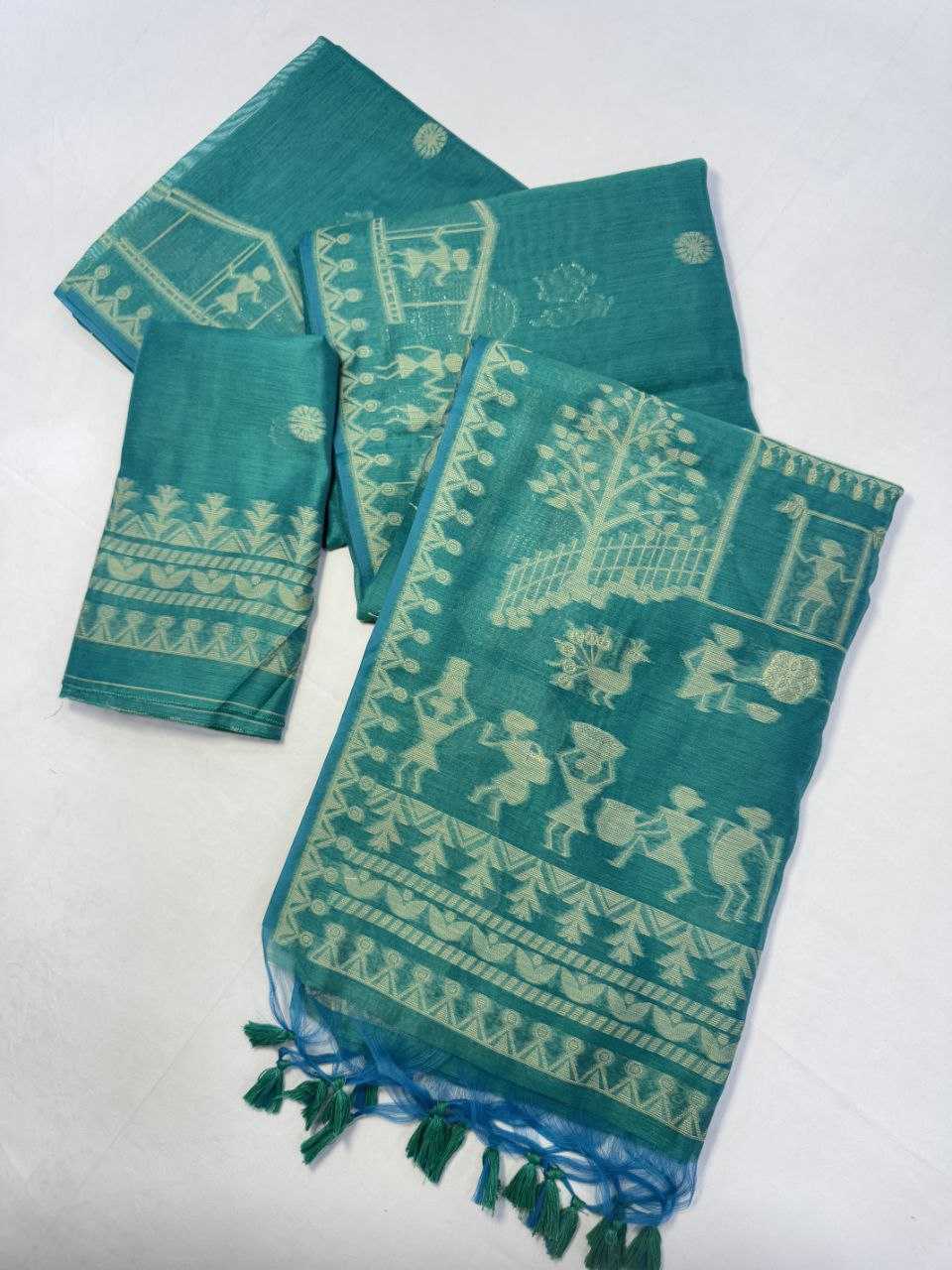 Ynf Soft Cotton KESH505 Devra Cotton 4 Sarees Wholesale Butta Sarees Cotton Sarees Sarees With Blouse Manufacturer