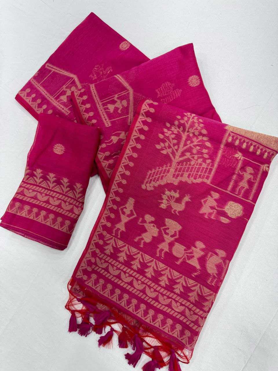 Ynf Soft Cotton KESH505 Devra Cotton 4 Sarees Wholesale Butta Sarees Cotton Sarees Sarees With Blouse Manufacturer