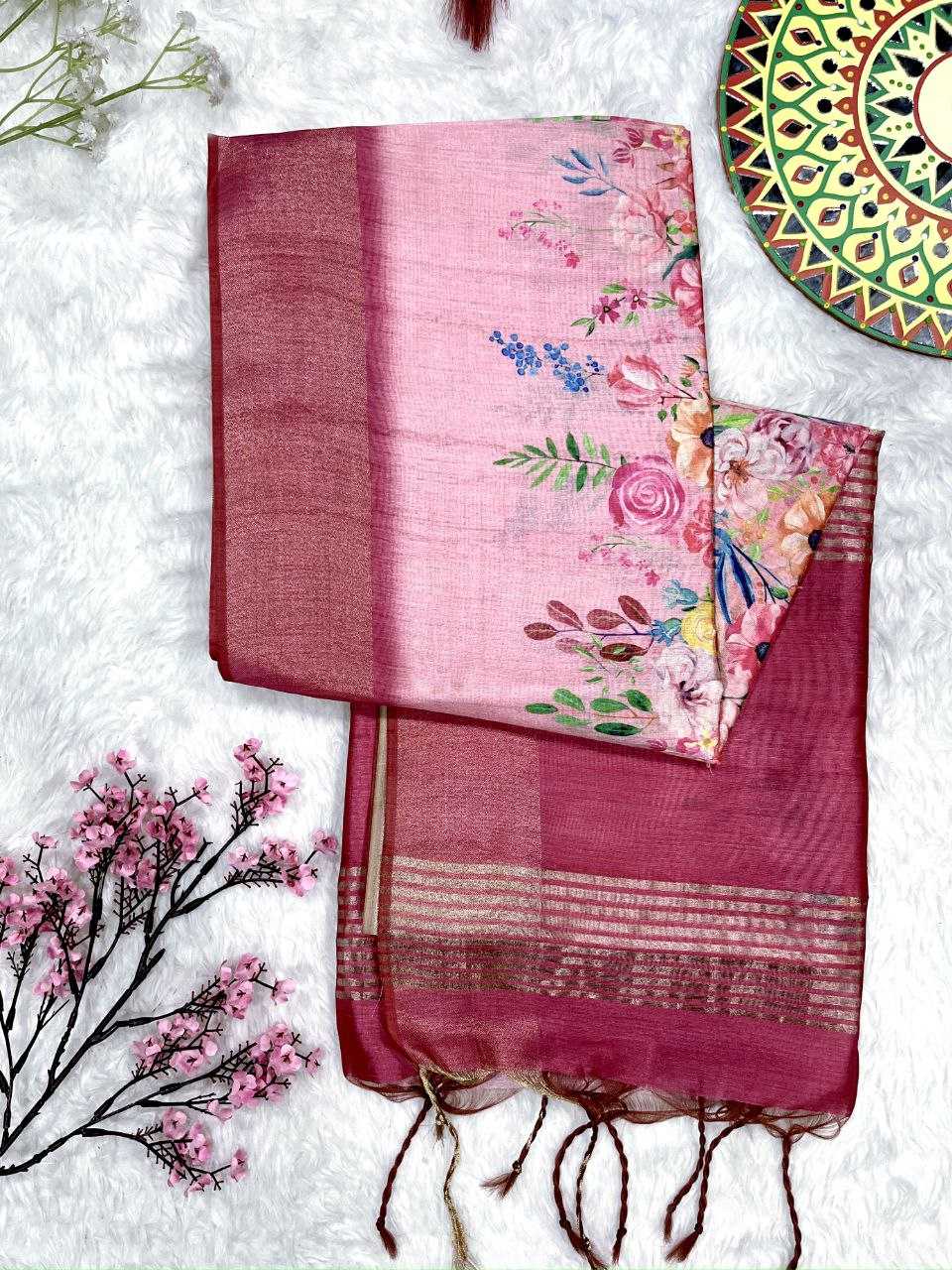 Ynf Soft Cotton KESH505 FLORAL PRINTED SOFT COTTON Sarees Wholesale Printed Sarees Floral Sarees Manufacturer