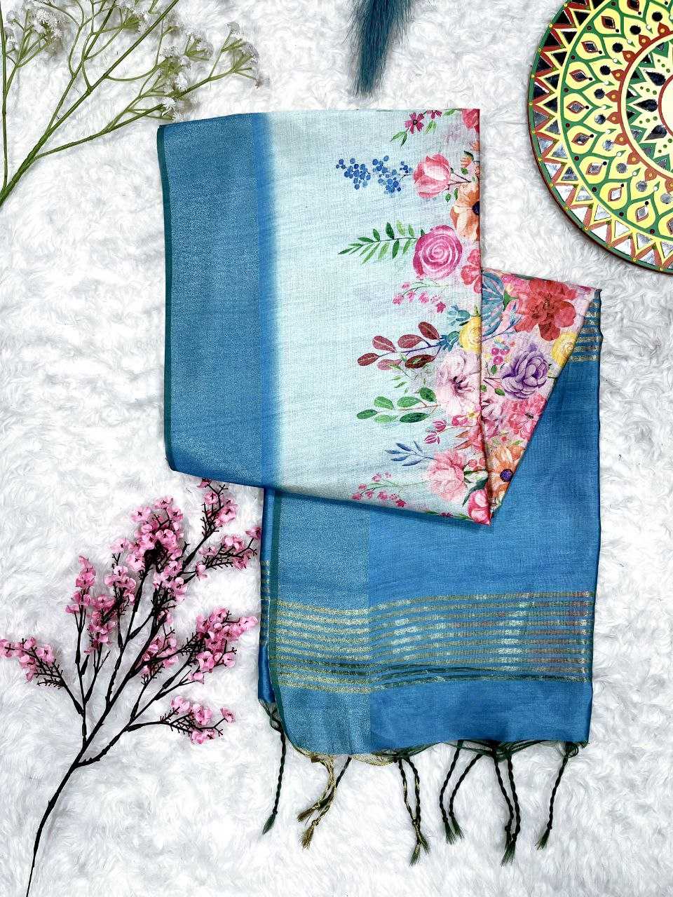 Ynf Soft Cotton KESH505 FLORAL PRINTED SOFT COTTON Sarees Wholesale Printed Sarees Floral Sarees Manufacturer