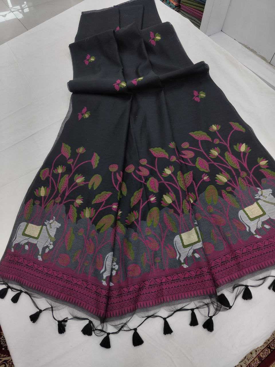 Ynf Soft Cotton KESH505 muga cotton cow 2 Sarees Wholesale Designer Sarees Party Wear Sarees Fancy Sarees Manufacturer