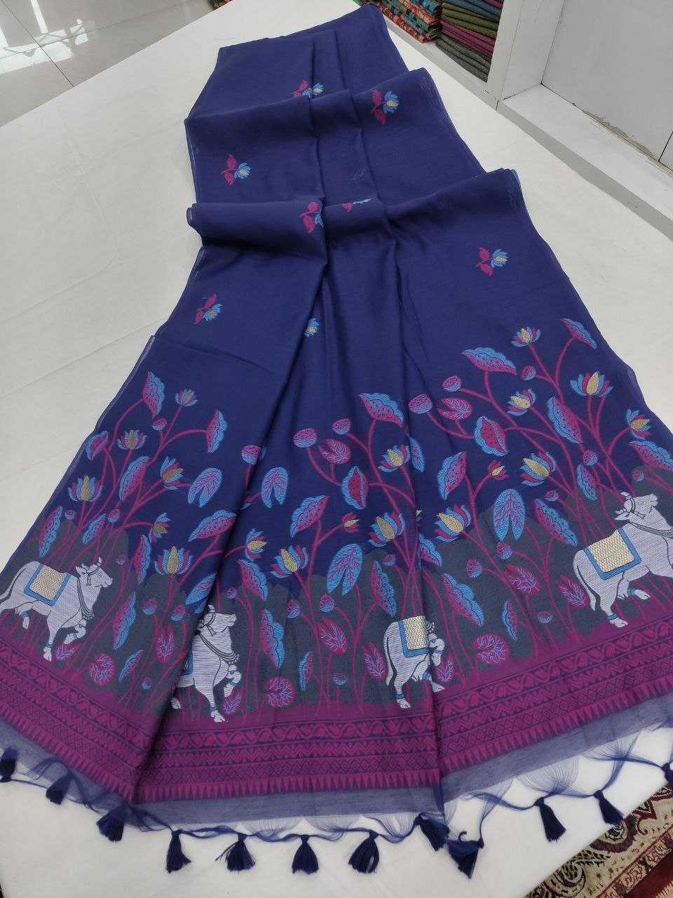 Ynf Soft Cotton KESH505 muga cotton cow 2 Sarees Wholesale Designer Sarees Party Wear Sarees Fancy Sarees Manufacturer