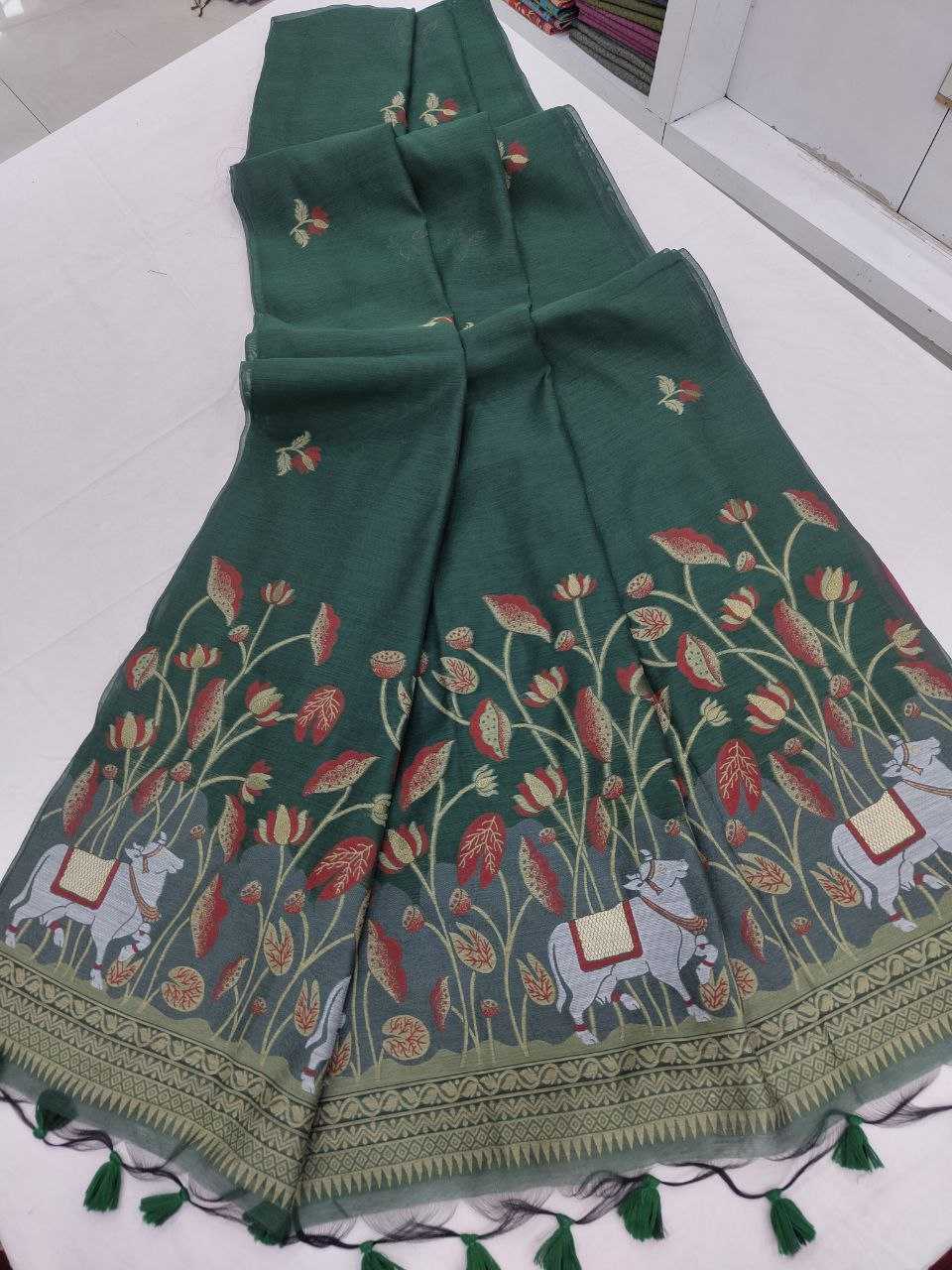 Ynf Soft Cotton KESH505 muga cotton cow 2 Sarees Wholesale Designer Sarees Party Wear Sarees Fancy Sarees Manufacturer