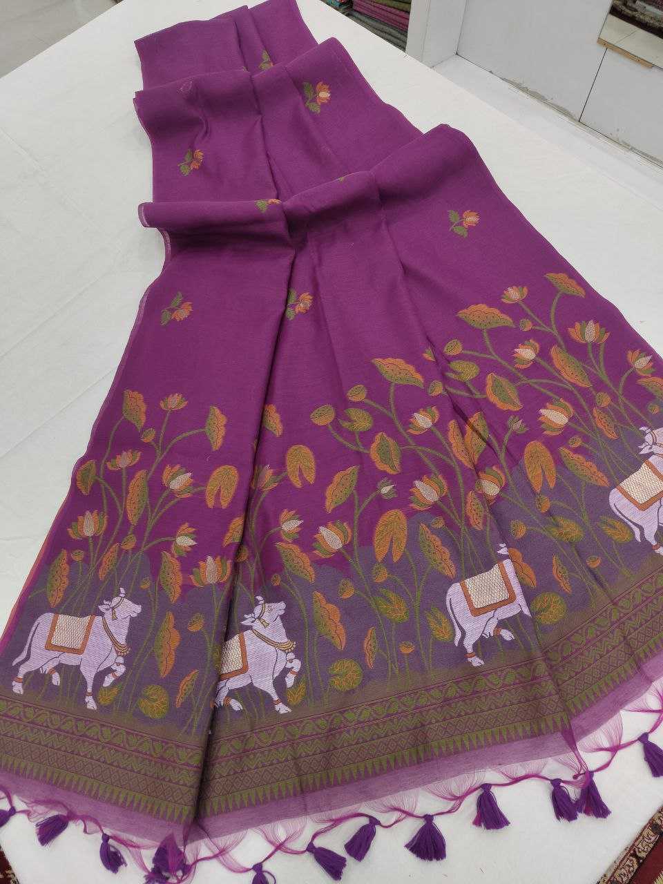 Ynf Soft Cotton KESH505 muga cotton cow 2 Sarees Wholesale Designer Sarees Party Wear Sarees Fancy Sarees Manufacturer