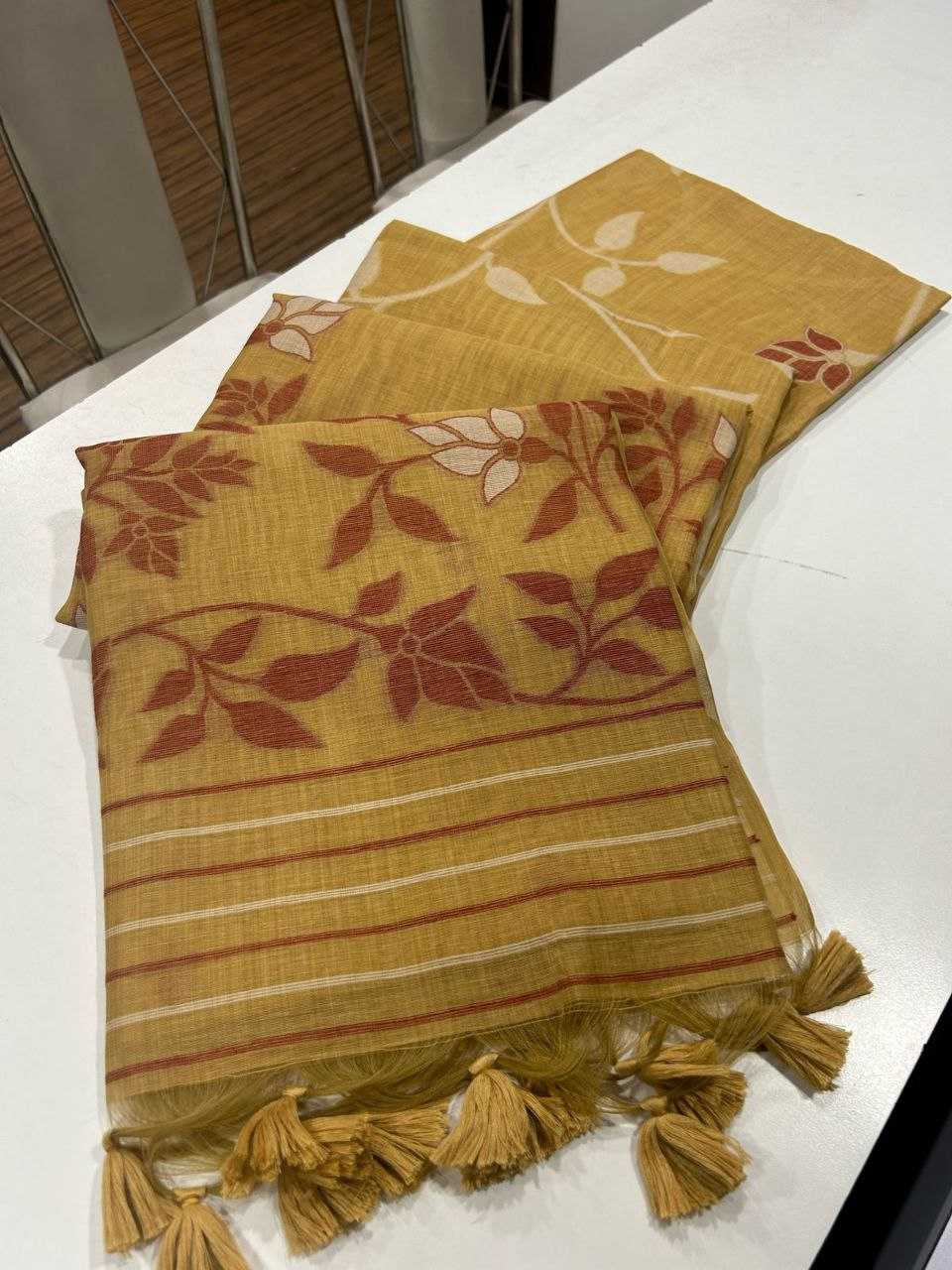 Ynf Soft Cotton KESH505 MUGA COTTON JAMDANI 10 Sarees Wedding Collections Festive Collections Wholesale Cotton Sarees Zari Sarees Sarees With Blouse Manufacturer