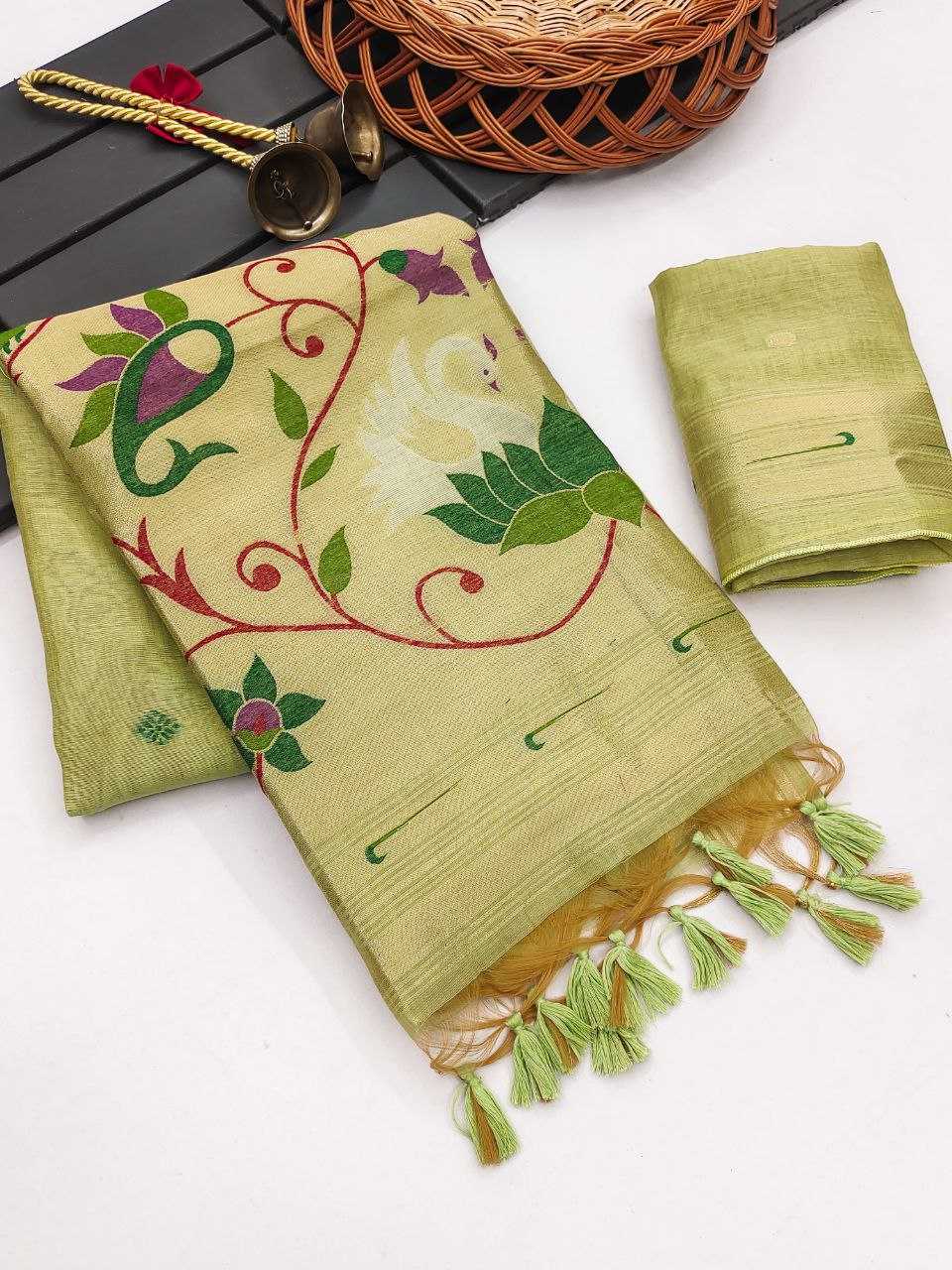 Ynf Soft Cotton KESH505 Muga cotton paithani 2 Sarees Wedding Collections Festive Collections Wholesale Zari Border Sarees Cotton Sarees Sarees With Blouse Manufacturer
