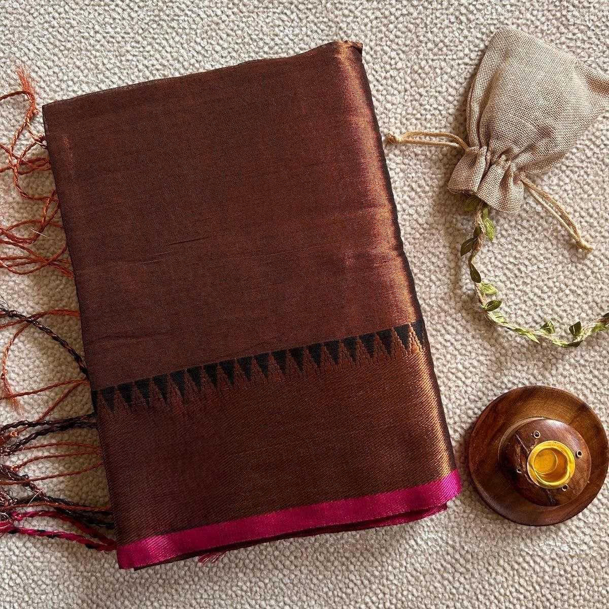 Ynf Soft Cotton KESH525 TEMPLE RAGA TISSUE Sarees Wholesale Jacquard Saree Lightweight Sarees Manufacturer
