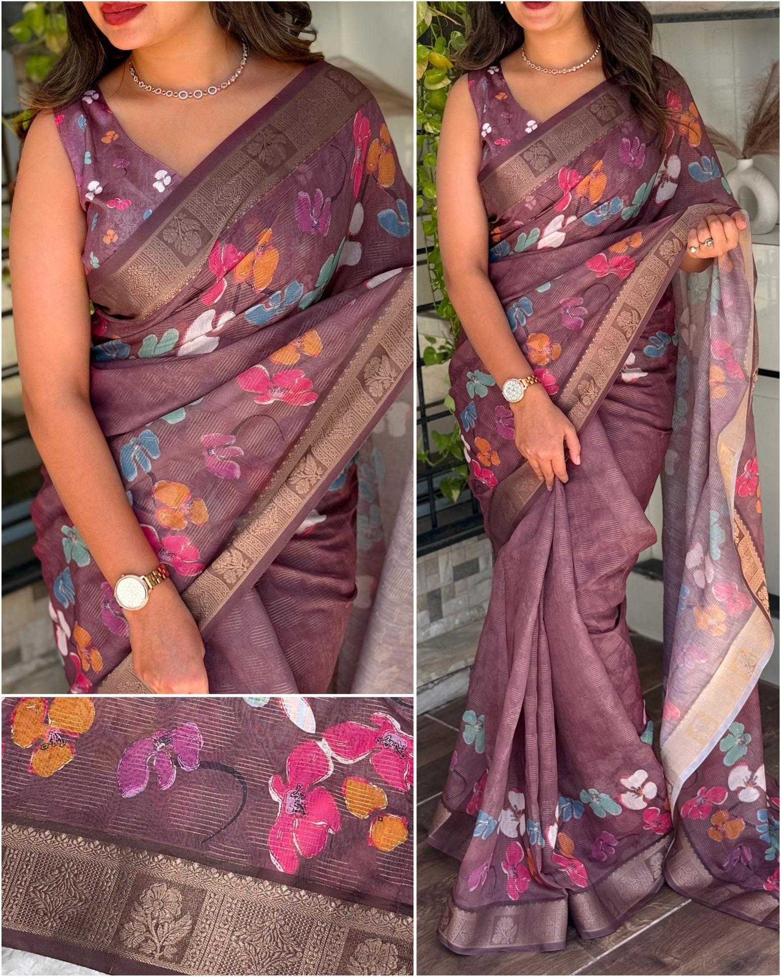 Ynf Soft Cotton Silk KESH500 Rasmika Silk Sarees Wholesale Printed Silk Saree Cotton Silk Sarees Zari Border Silk Sarees Manufacturer