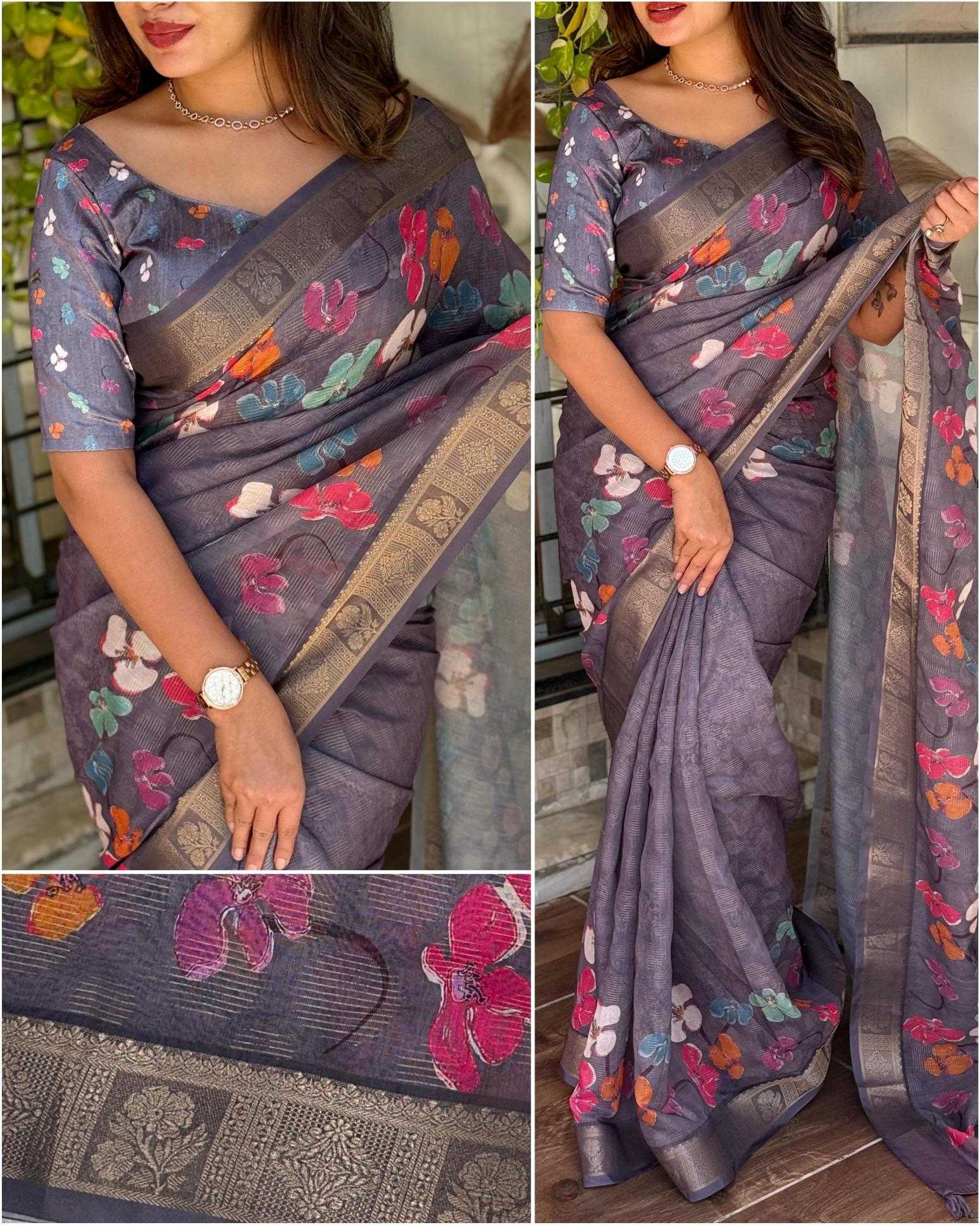 Ynf Soft Cotton Silk KESH500 Rasmika Silk Sarees Wholesale Printed Silk Saree Cotton Silk Sarees Zari Border Silk Sarees Manufacturer