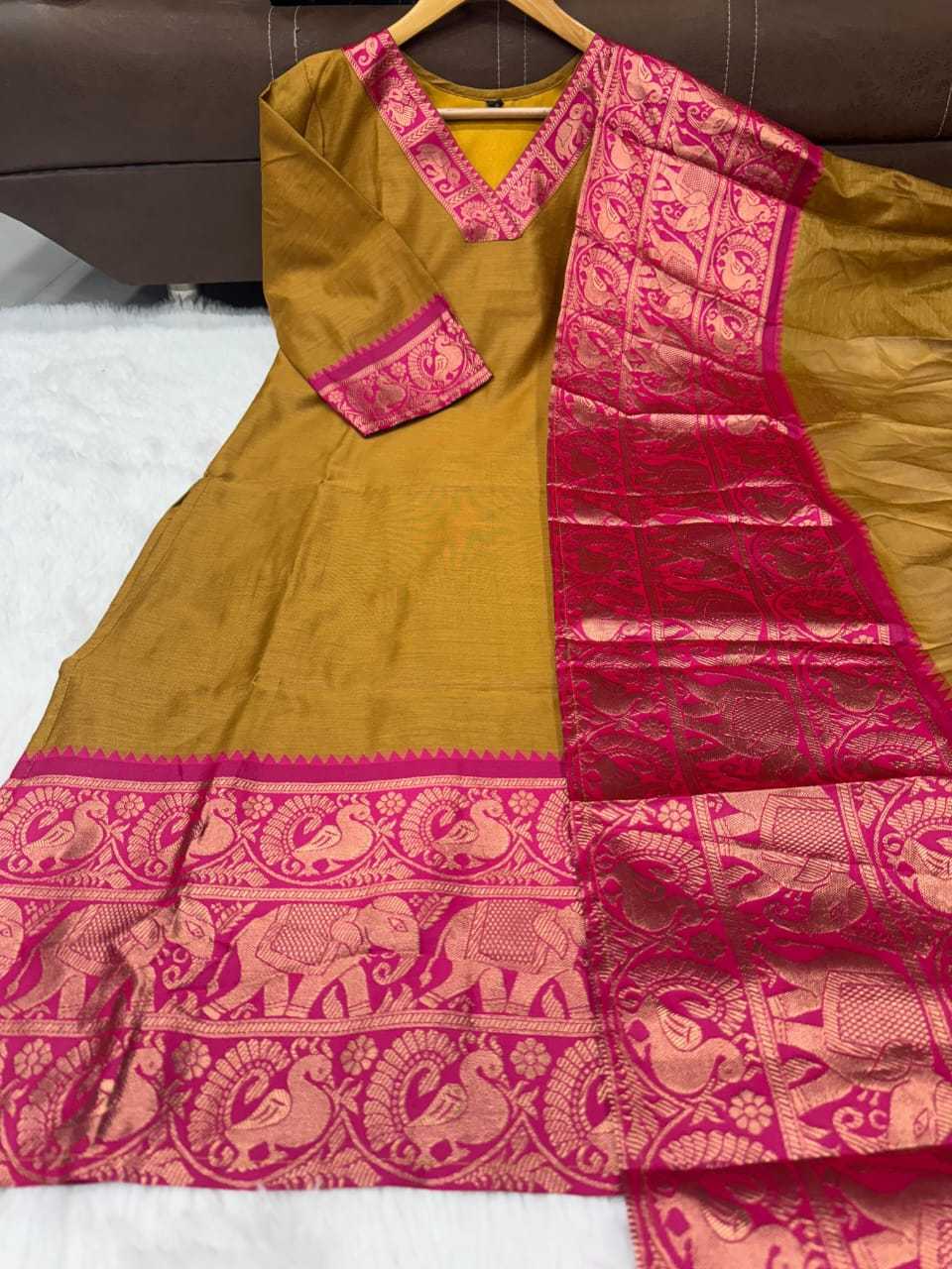 Ynf Soft Cotton Silk RIN222 SI-254 Suits & Dresses Wholesale Ladies Silk Suit Party wear suits Designer Suits Manufacturer