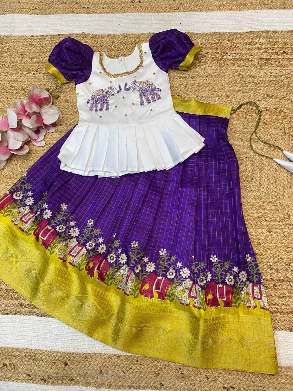 Ynf Soft Dola RIN235 Neil Kids Wear Wholesale Kids Lehenga Kids Lehenga Choli Baby Girl Lehenga Manufacturer