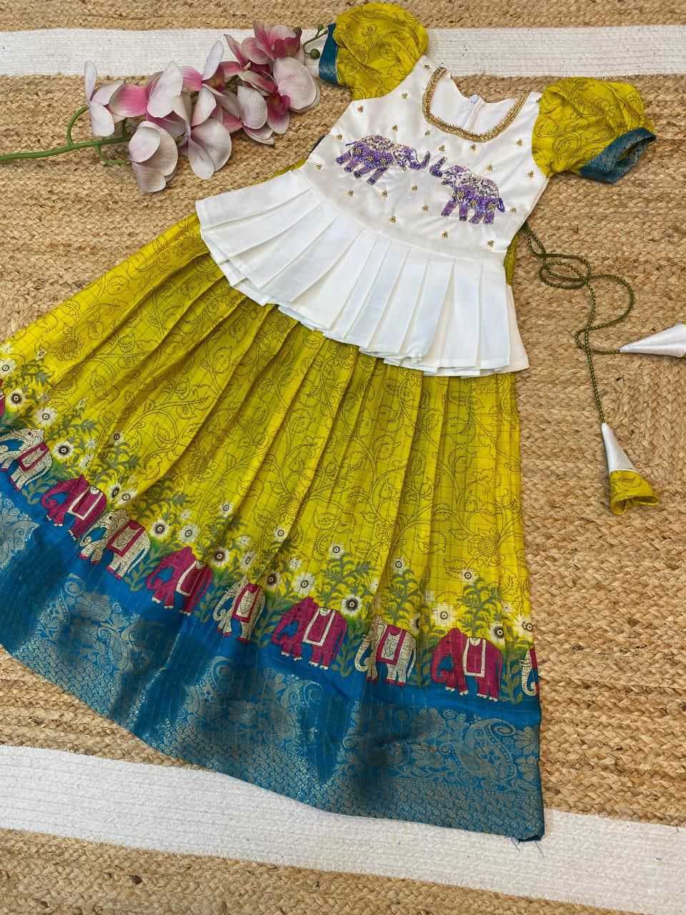 Ynf Soft Dola RIN235 Neil Kids Wear Wholesale Kids Lehenga Kids Lehenga Choli Baby Girl Lehenga Manufacturer