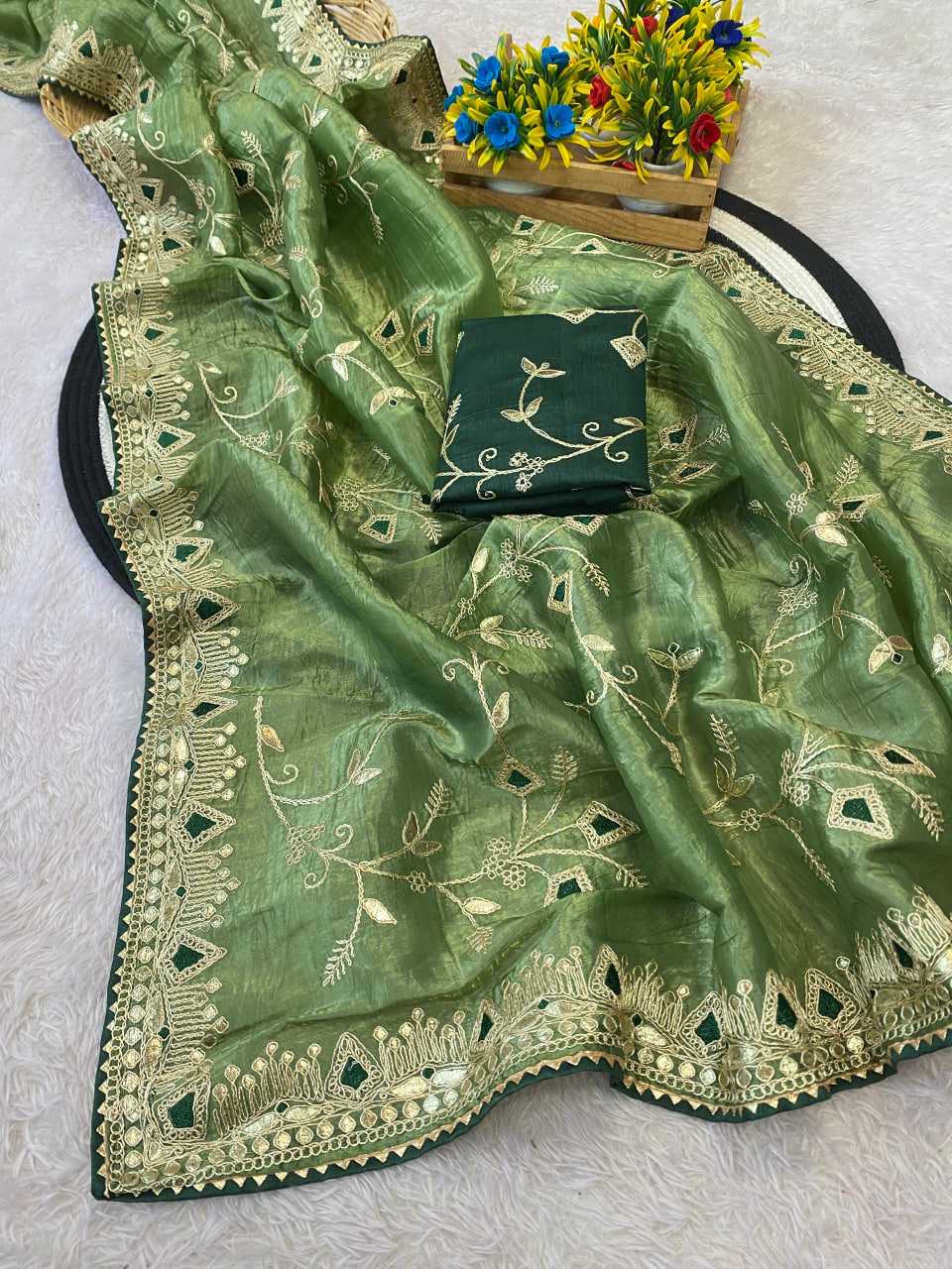 Ynf Soft Gold Crush KESH514 DAGA Sarees Wedding Collections Festive Collections Wholesale Designer Sarees Embroidered Sarees Sarees With Blouse Manufacturer
