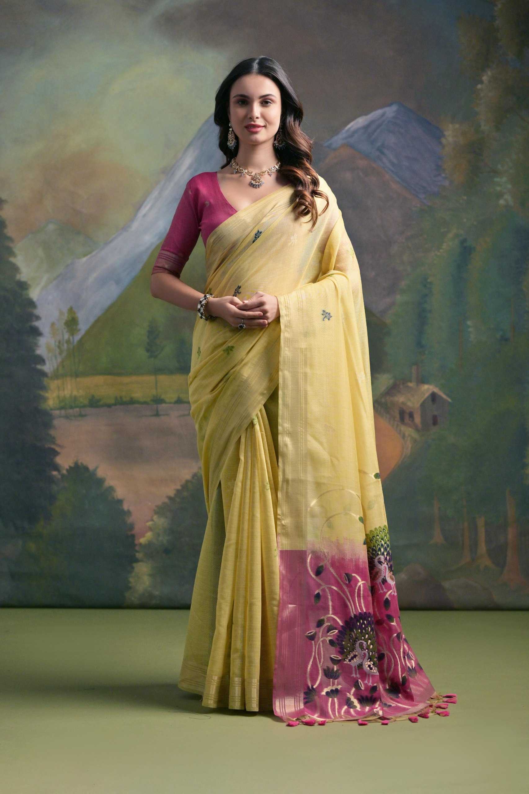 Ynf Soft Muga Silk KESH532 MUGA COTTON 406 Sarees Wholesale Designer Sarees Butta Sarees Traditional Sarees Manufacturer