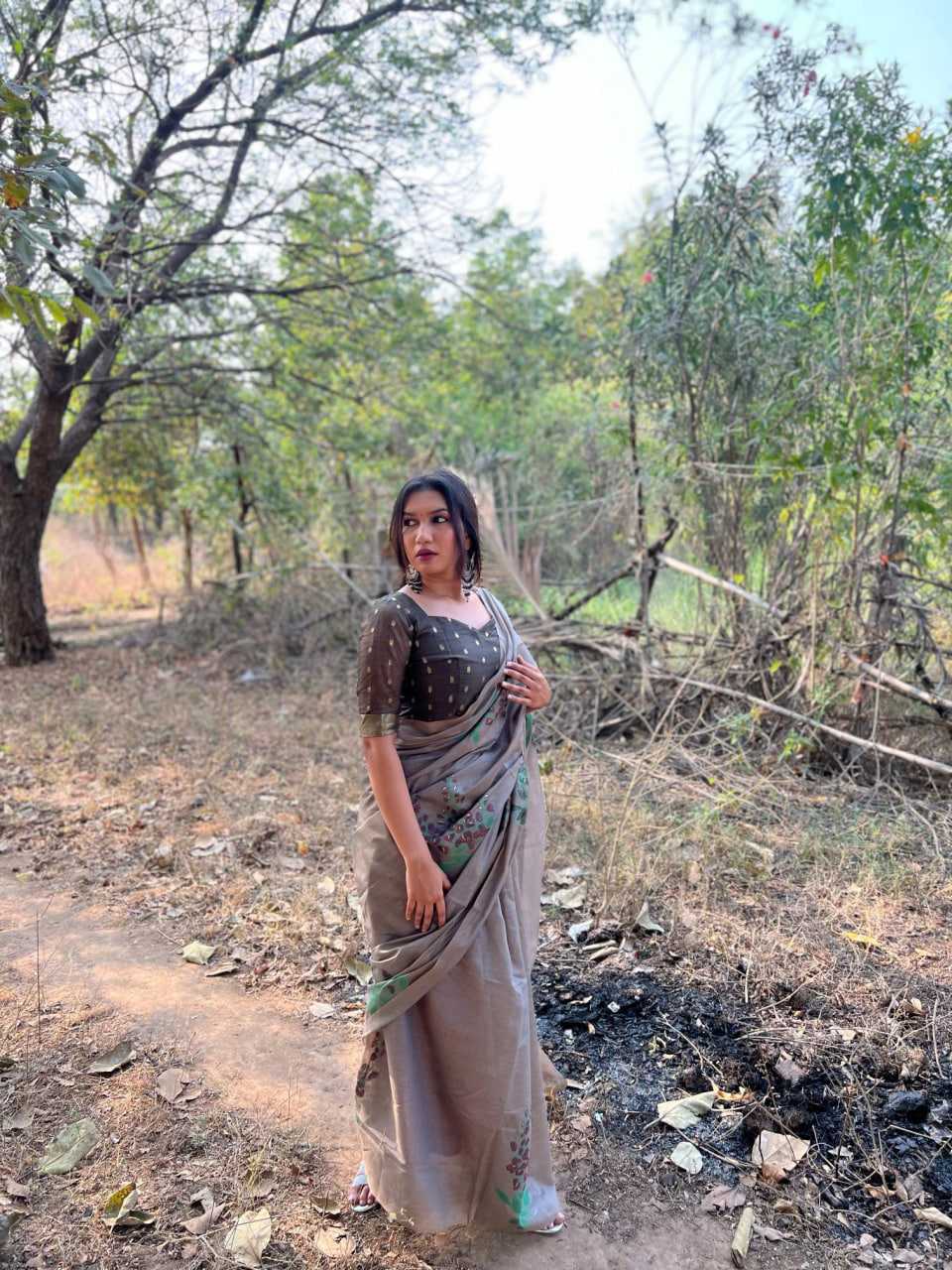 Ynf Soft Muga Silk KESH532 MUGA COTTON TREE 3 Sarees Wedding Collections Festive Collections Wholesale Traditional Sarees Silk Sarees Sarees With Blouse Manufacturer