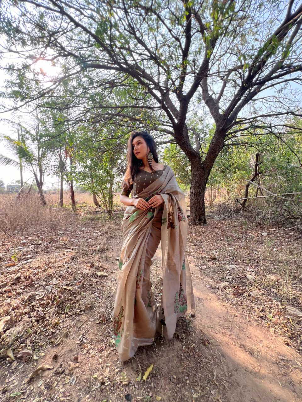 Ynf Soft Muga Silk KESH532 MUGA COTTON TREE 3 Sarees Wedding Collections Festive Collections Wholesale Traditional Sarees Silk Sarees Sarees With Blouse Manufacturer
