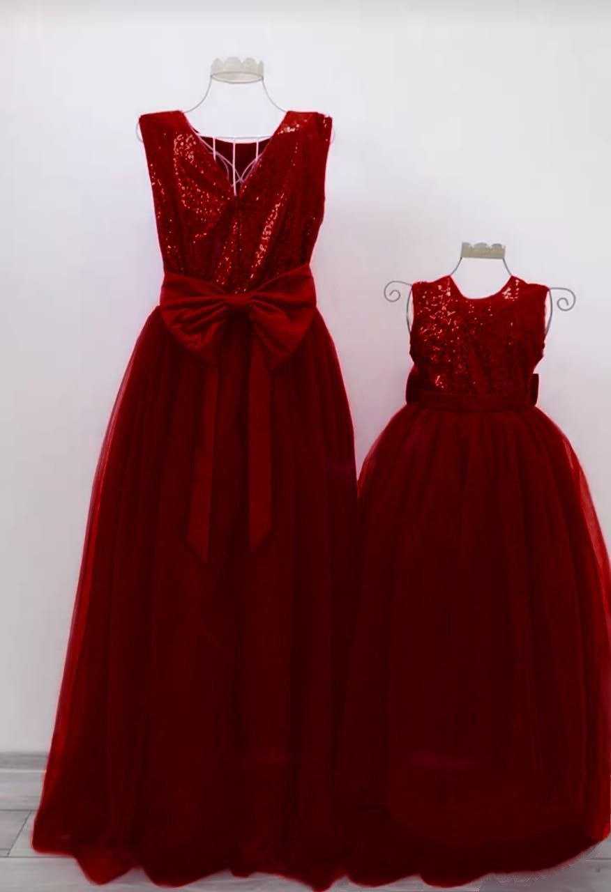 Ynf Soft Net RIN157 007 Mother & Daughter Combo Wholesale Mother Daughter Matching Gowns Manufacturer
