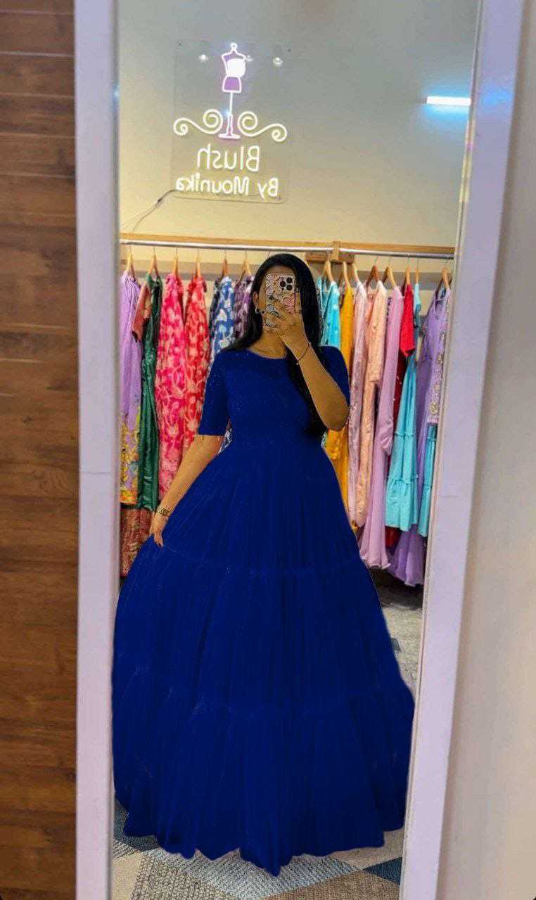 Ynf Soft Net RIN157 3109 Gowns Plus Size Collections Wholesale Embroidery Gowns Net Gowns Sequin Gowns Manufacturer