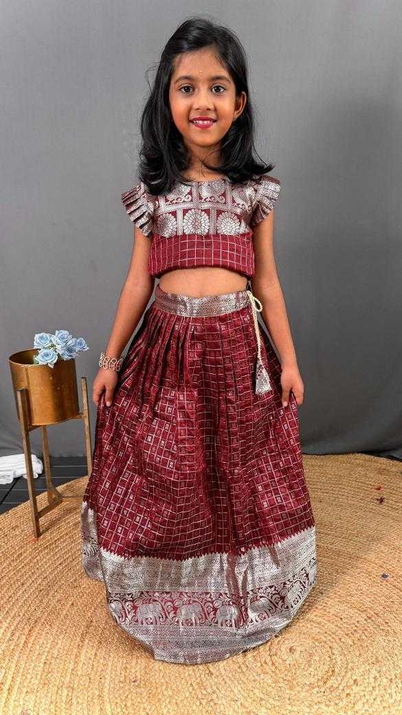 Ynf Soft Silk KESH249 Khicha Checks Kids Wear Wholesale Kids Lehenga Kids Lehenga Choli Baby Girl Lehenga Manufacturer
