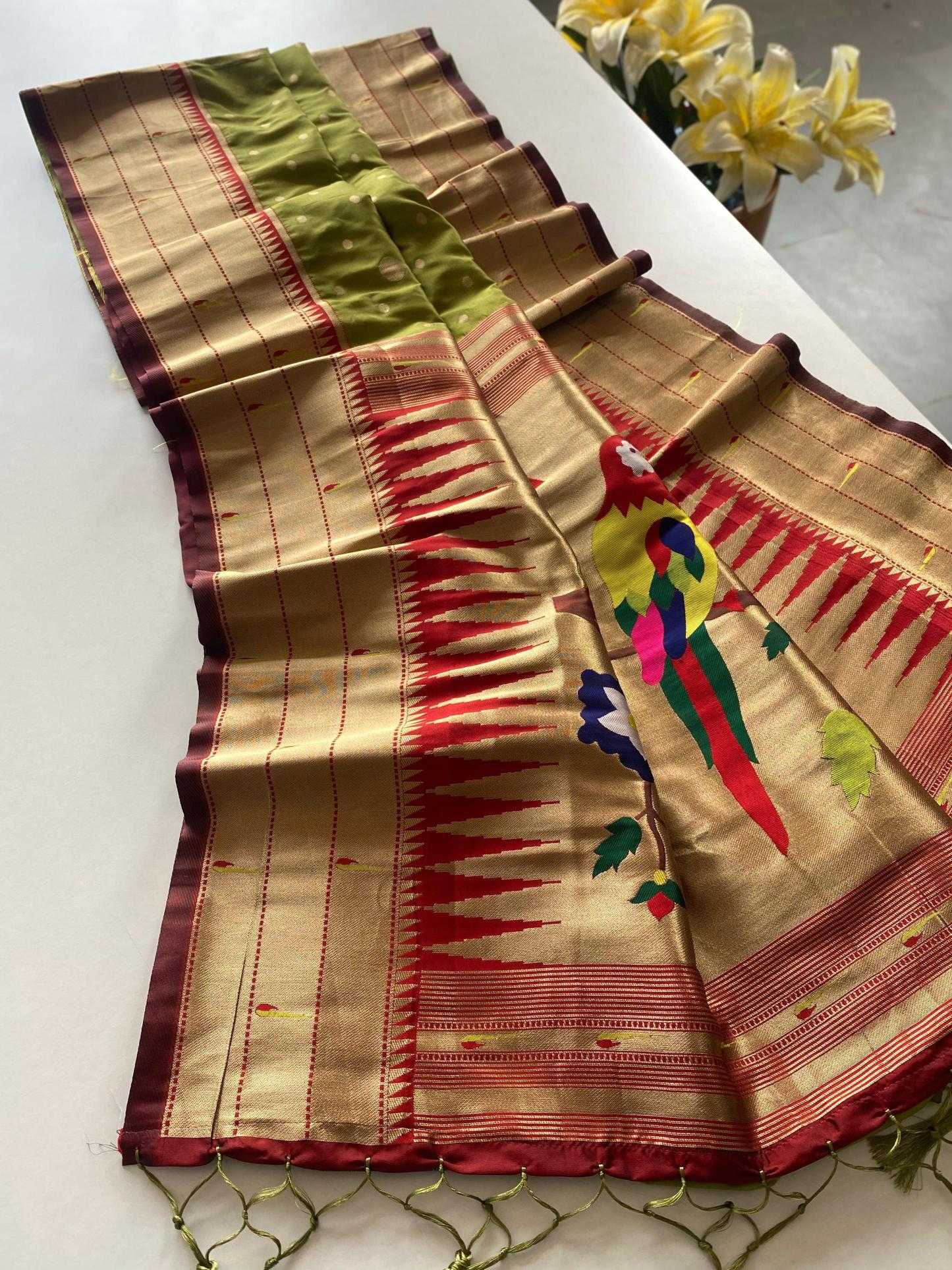 Ynf Soft Silk KESH249 POLKA PAITHANI Silk Sarees Wholesale Paithani Sarees Designer Silk Sarees Silk Sarees For Weddings Manufacturer