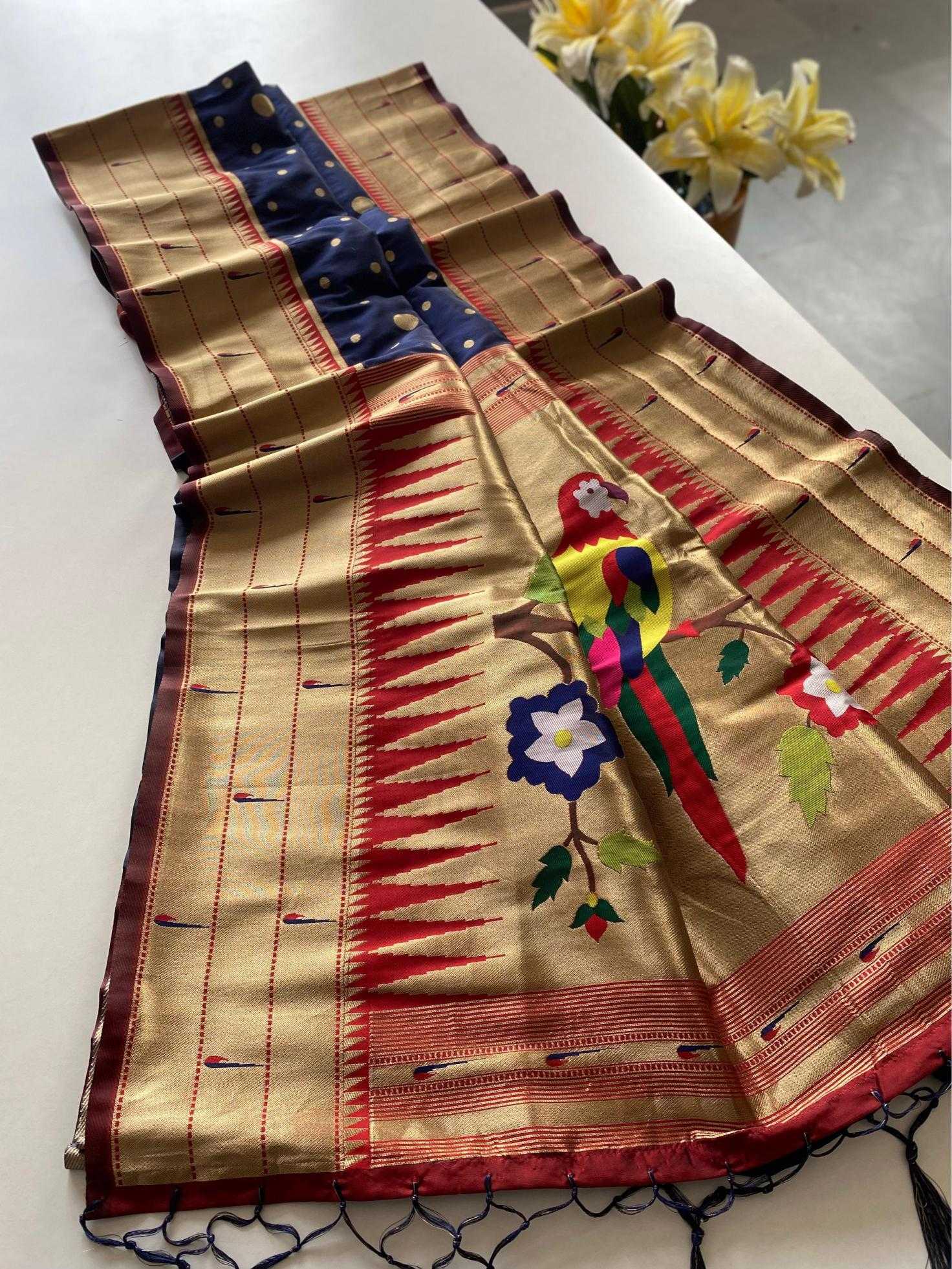 Ynf Soft Silk KESH249 POLKA PAITHANI Silk Sarees Wholesale Paithani Sarees Designer Silk Sarees Silk Sarees For Weddings Manufacturer
