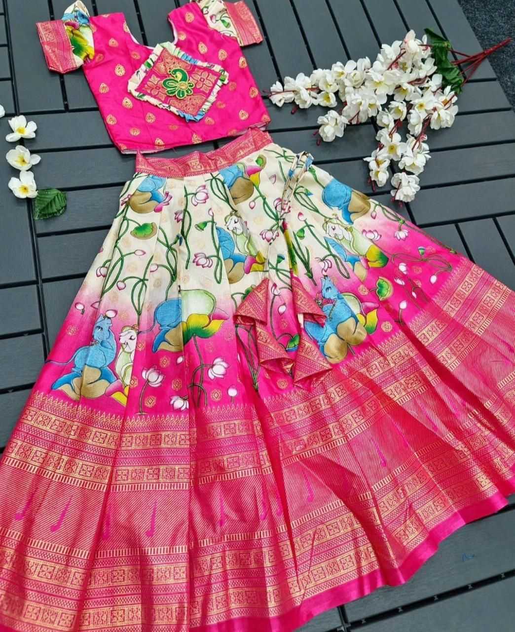 Ynf Soft Silk KESH493 FAIR Kids Wear Wholesale Kids Lehenga Kids Lehenga Choli Baby Girl Lehenga Manufacturer