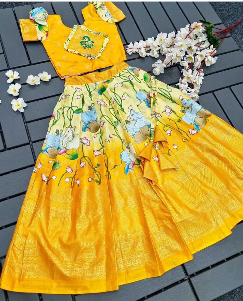 Ynf Soft Silk KESH493 FAIR Kids Wear Wholesale Kids Lehenga Kids Lehenga Choli Baby Girl Lehenga Manufacturer