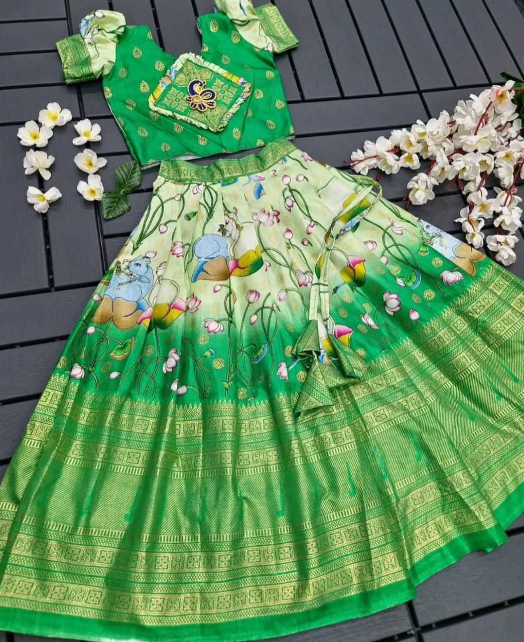 Ynf Soft Silk KESH493 FAIR Kids Wear Wholesale Kids Lehenga Kids Lehenga Choli Baby Girl Lehenga Manufacturer