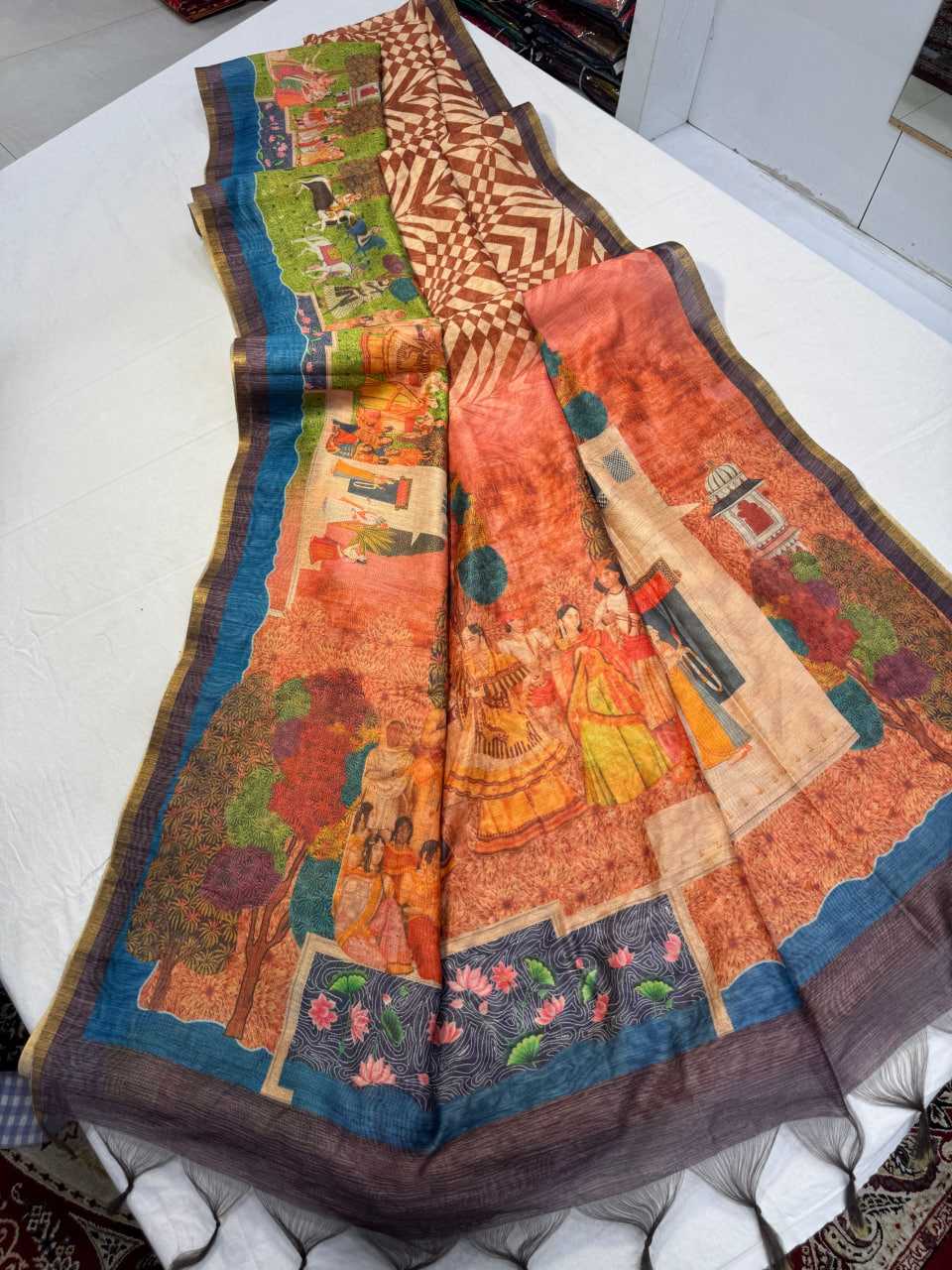 Ynf Soft Silk KESH505 DHANWARI SILK 130 Sarees Wedding Collections Festive Collections Wholesale Printed Sarees Traditional Sarees Onam Collections Manufacturer
