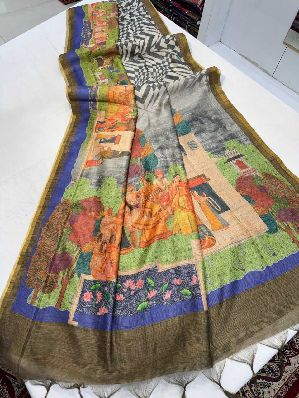 Ynf Soft Silk KESH505 DHANWARI SILK 130 Sarees Wedding Collections Festive Collections Wholesale Printed Sarees Traditional Sarees Onam Collections Manufacturer