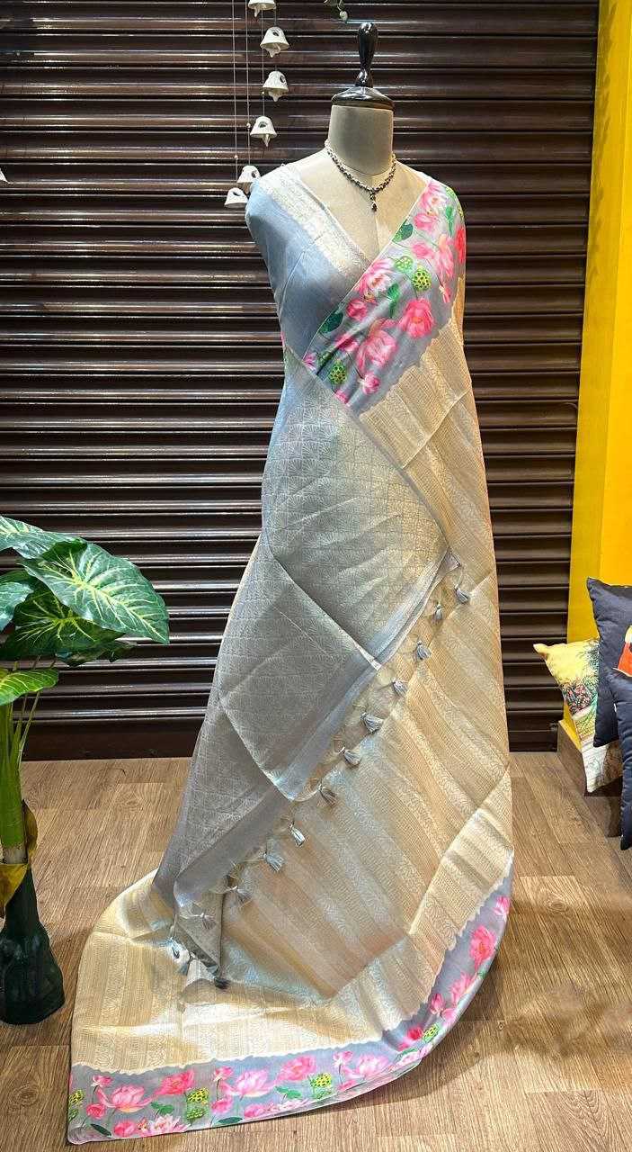 Ynf Soft Silk KESH505 SONITA FLOWER Silk Sarees Wholesale Printed Silk Saree Manufacturer