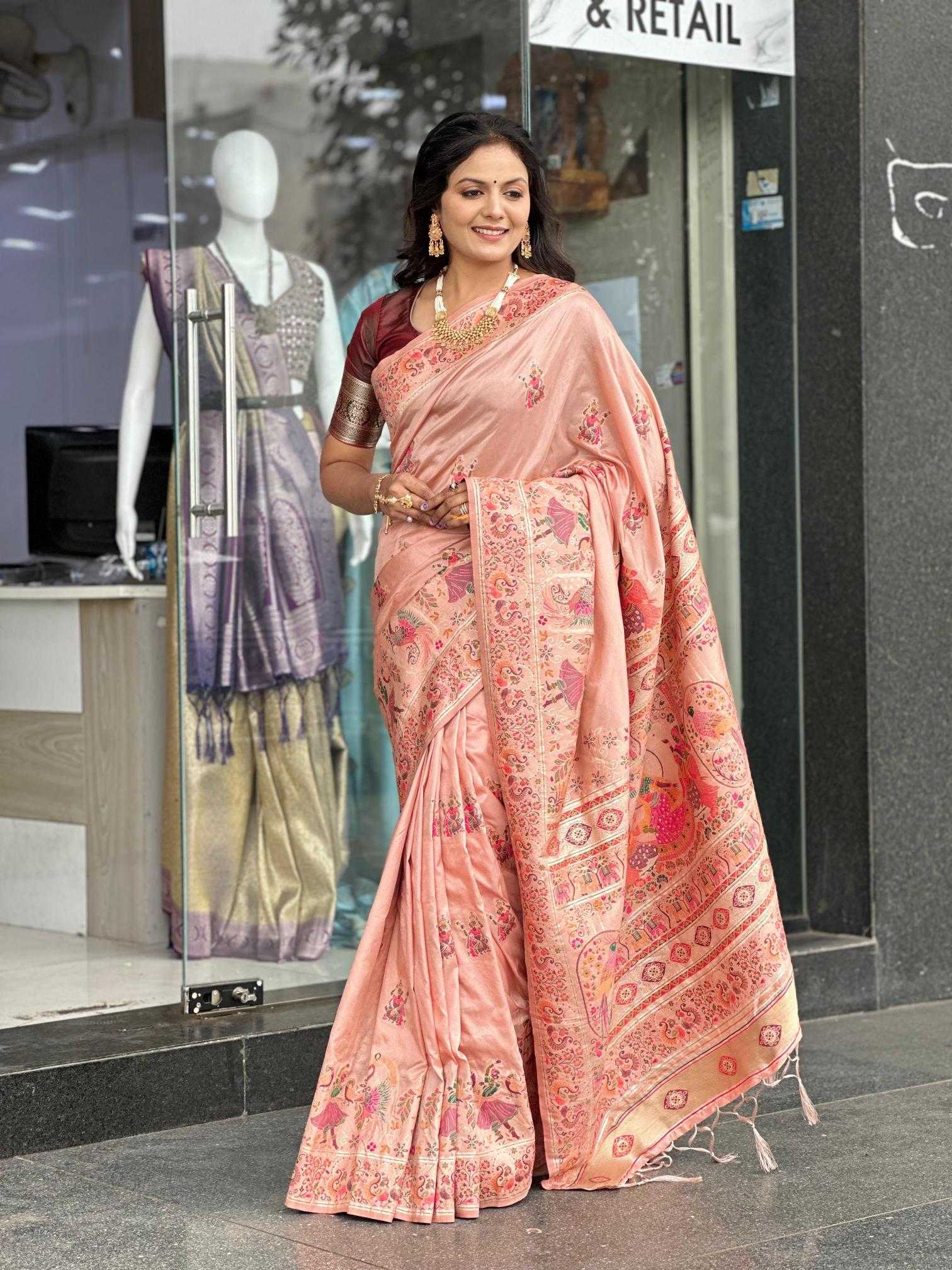 Ynf Soft Silk RIN118 pashmina Silk Sarees Wholesale Soft Silk Sarees Designer Silk Sarees Silk Sarees For Weddings Manufacturer