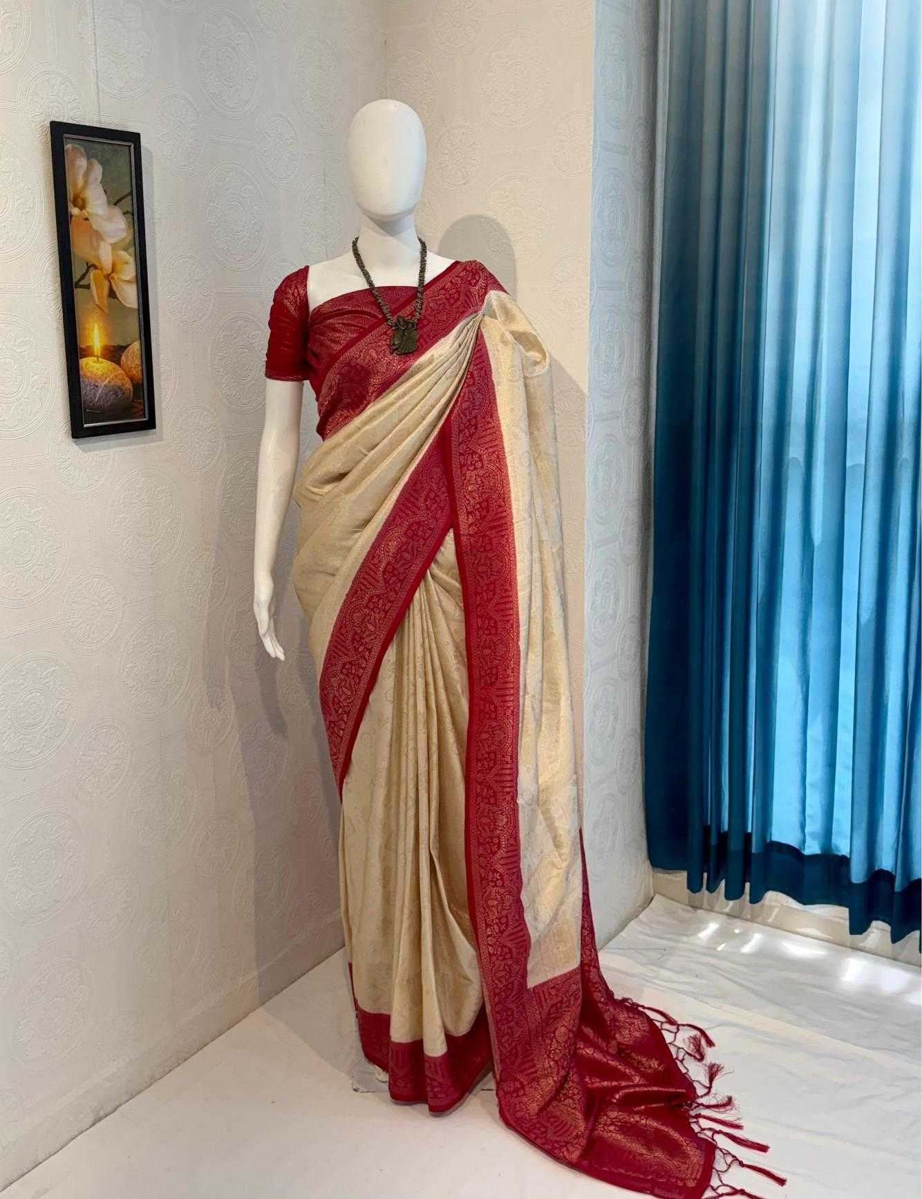 Ynf Soft Silk RIN118 SAFFRON Silk Sarees Wholesale Soft Silk Sarees Designer Silk Sarees Silk Sarees For Weddings Manufacturer
