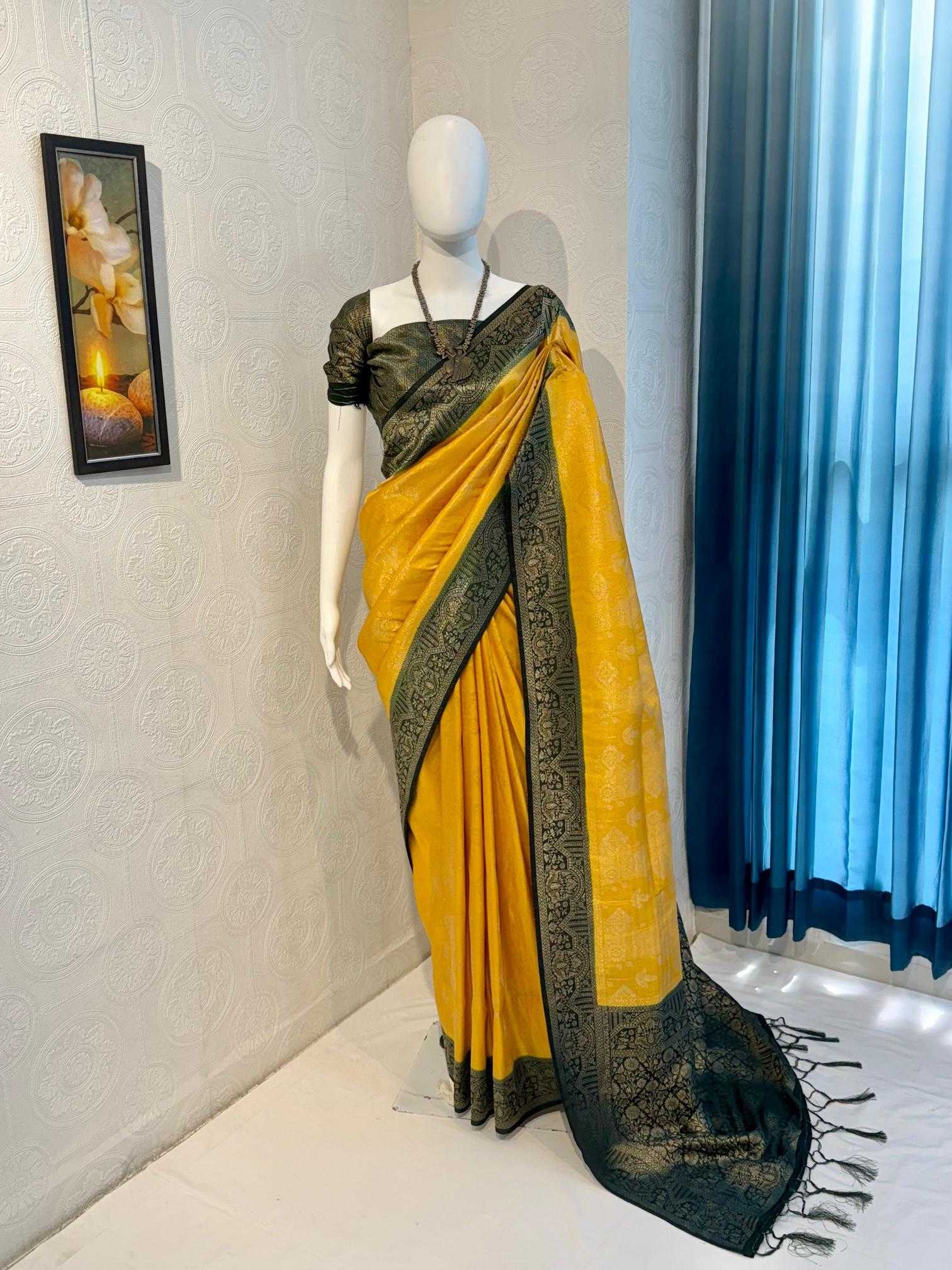 Ynf Soft Silk RIN118 SAFFRON Silk Sarees Wholesale Soft Silk Sarees Designer Silk Sarees Silk Sarees For Weddings Manufacturer