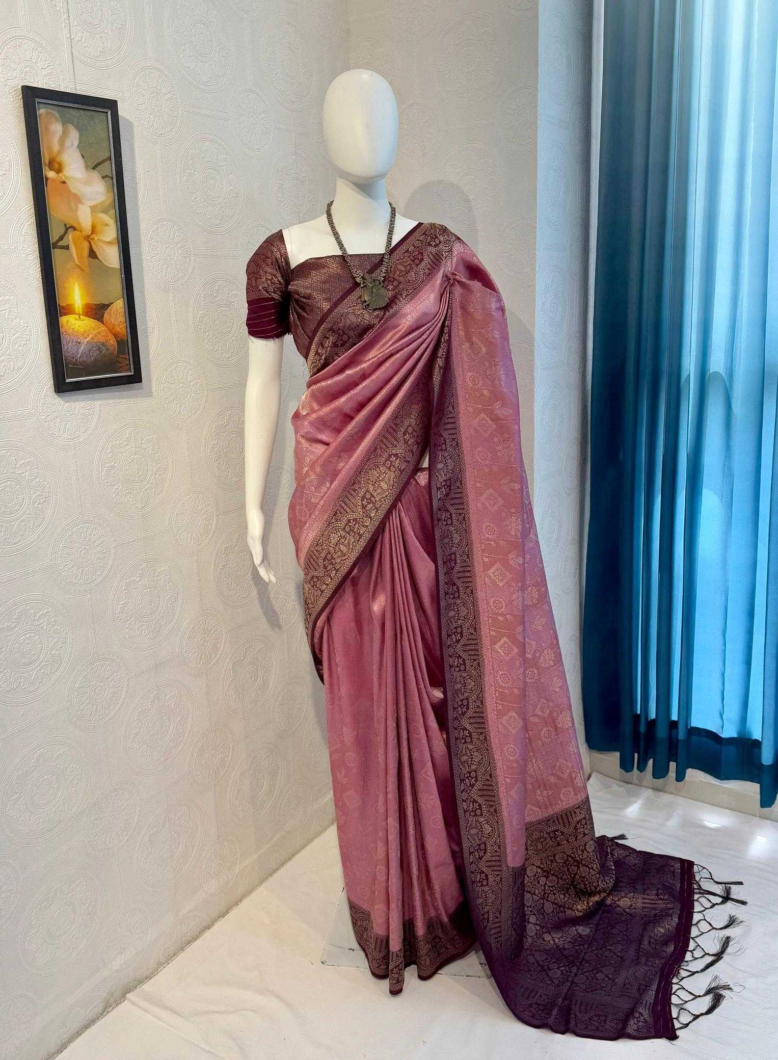 Ynf Soft Silk RIN118 SAFFRON Silk Sarees Wholesale Soft Silk Sarees Designer Silk Sarees Silk Sarees For Weddings Manufacturer