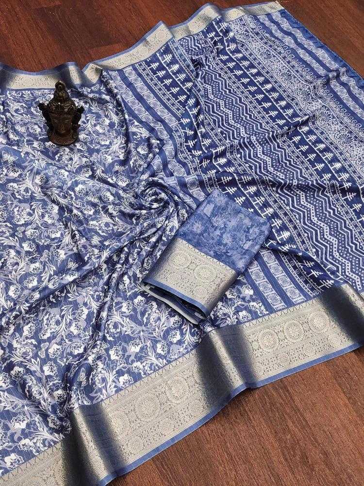 Ynf Soft Silk RIN118 SASLA Silk Sarees Wholesale Soft Silk Sarees Printed Silk Saree Zari Border Silk Sarees Manufacturer