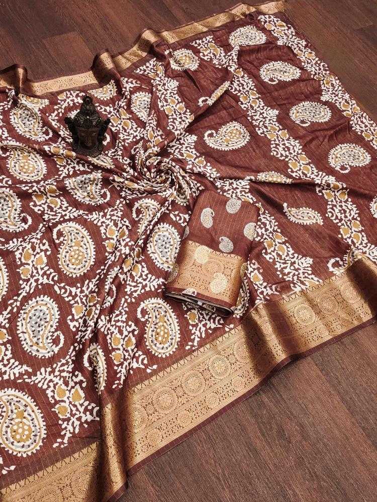 Ynf Soft Silk RIN118 SASLA Silk Sarees Wholesale Soft Silk Sarees Printed Silk Saree Zari Border Silk Sarees Manufacturer