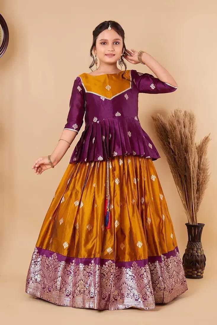 Ynf Soft Silk RIN204 BALMA Kids Wear Festive Collections Wholesale Kids Lehenga Choli Kids Festive Wear Kids Silk Dress Manufacturer