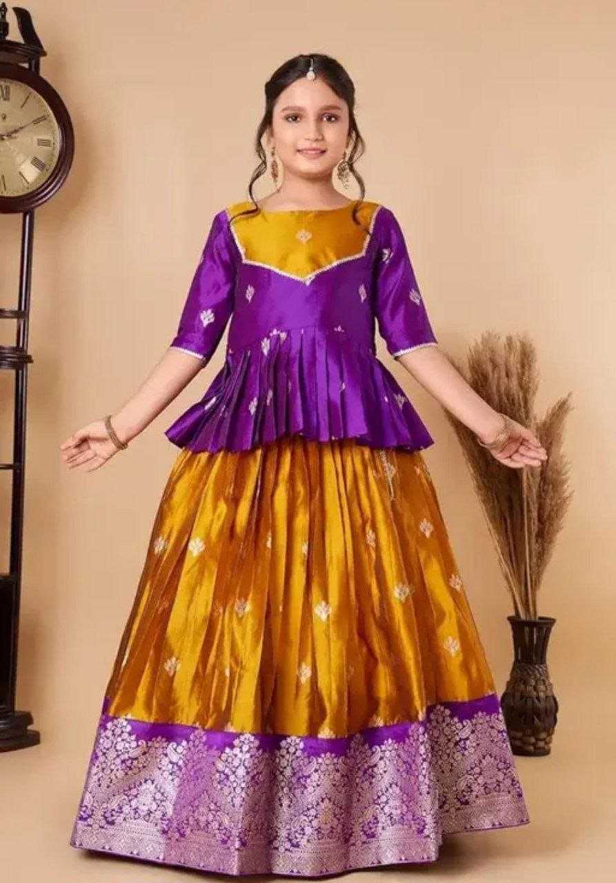Ynf Soft Silk RIN204 BALMA Kids Wear Festive Collections Wholesale Kids Lehenga Choli Kids Festive Wear Kids Silk Dress Manufacturer